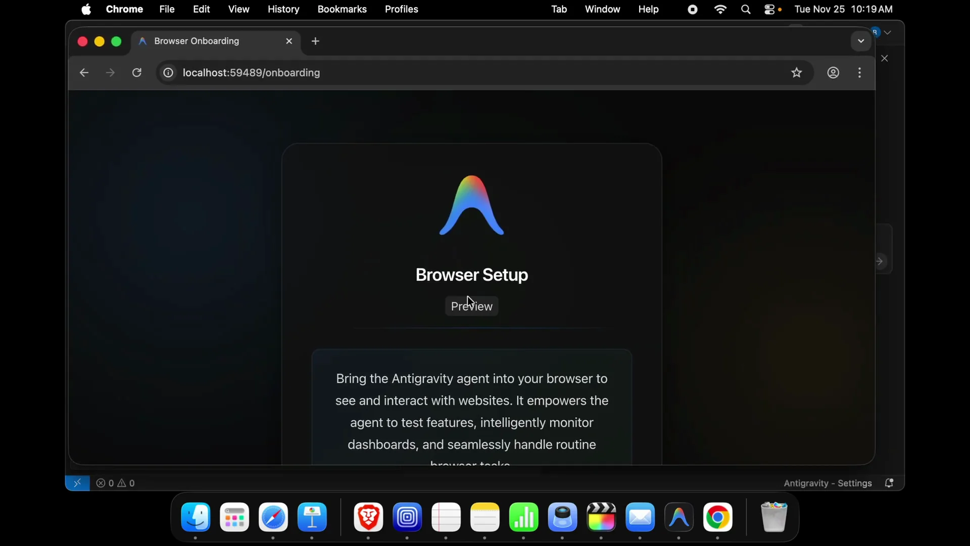 Fix the "Chrome Not Detected" Error in Google Antigravity on Mac screenshot 7