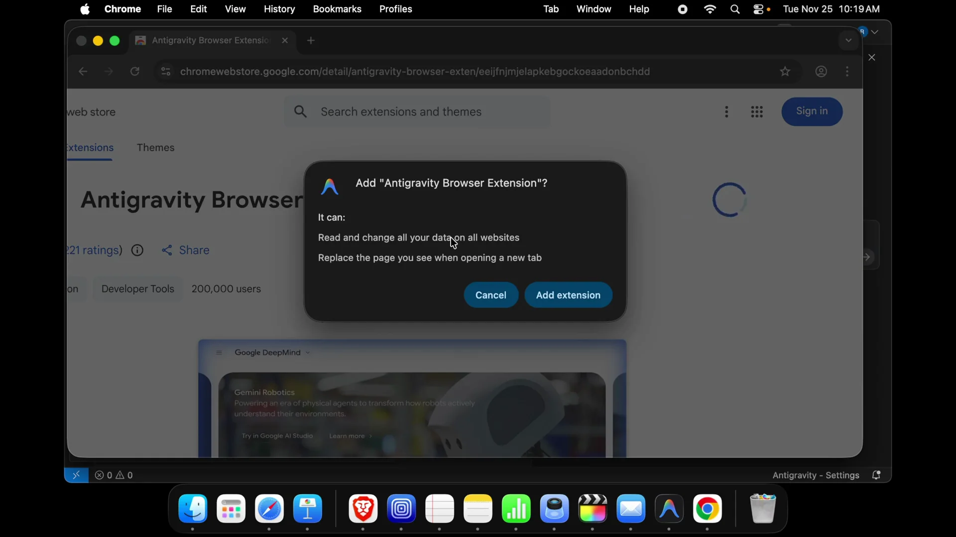 Fix the "Chrome Not Detected" Error in Google Antigravity on Mac screenshot 8