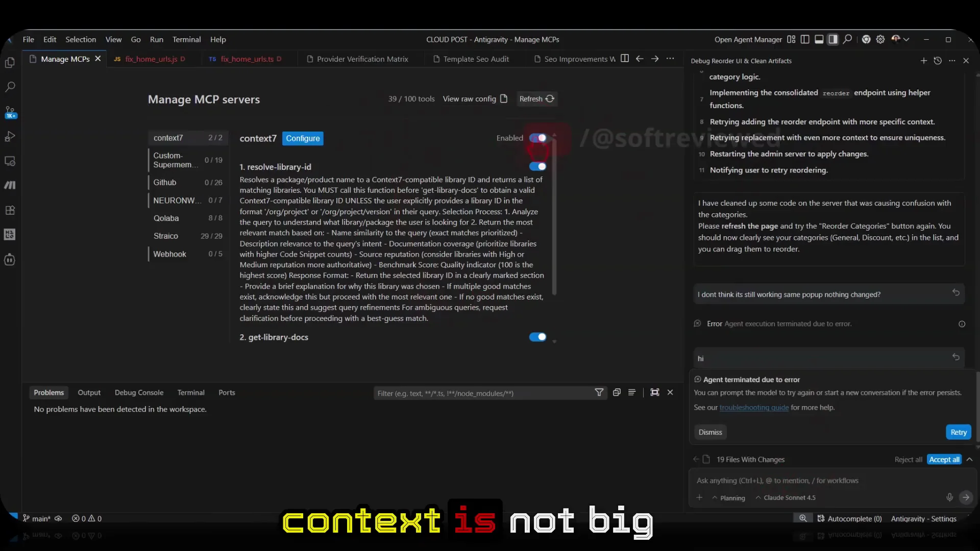 Quick Fix for Claude’s “Agent Terminated” Error via MCP Server Settings screenshot 2