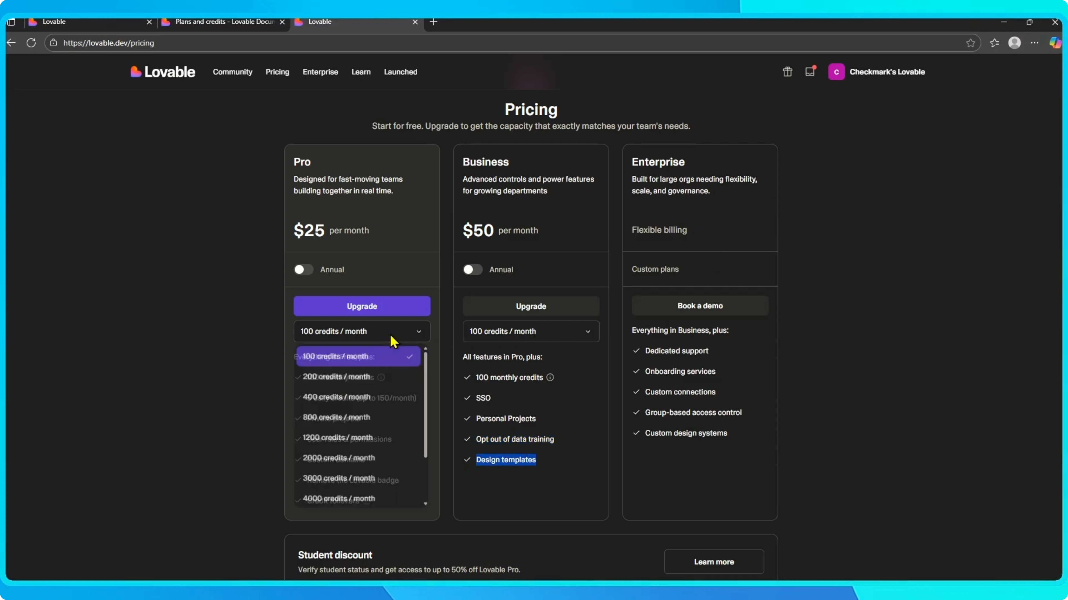 Screenshot from How to Get More Credits in Lovable AI (Free & Paid Options Explained) at 63s