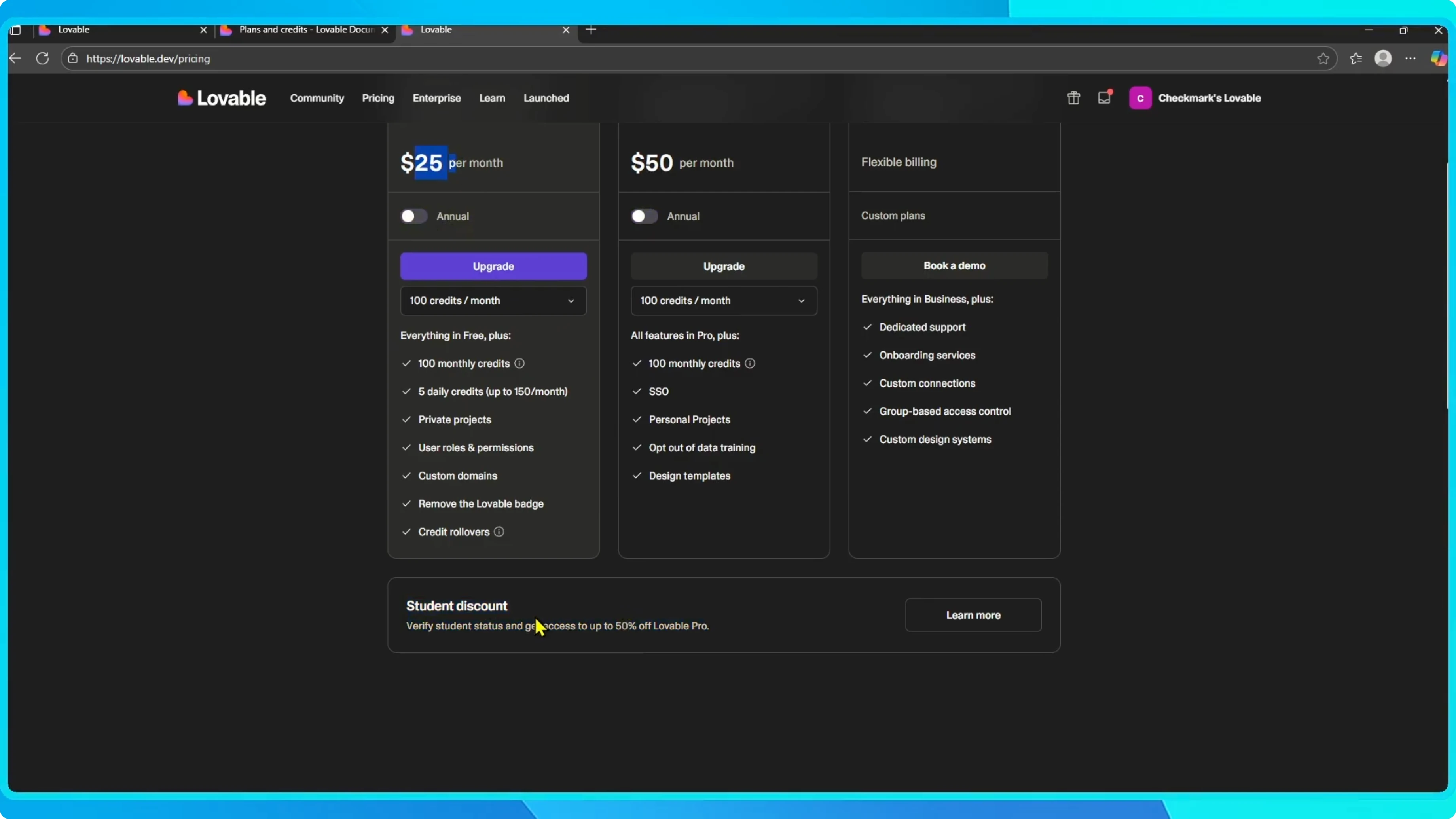 Screenshot from How to Get More Credits in Lovable AI (Free & Paid Options Explained) at 92s