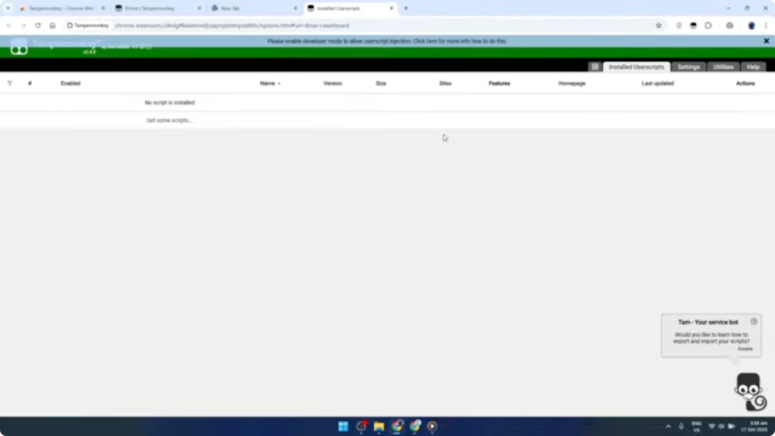 Screenshot from How To Install And Use Tampermonkey In Google Chrome [2026 Guide] at 120s