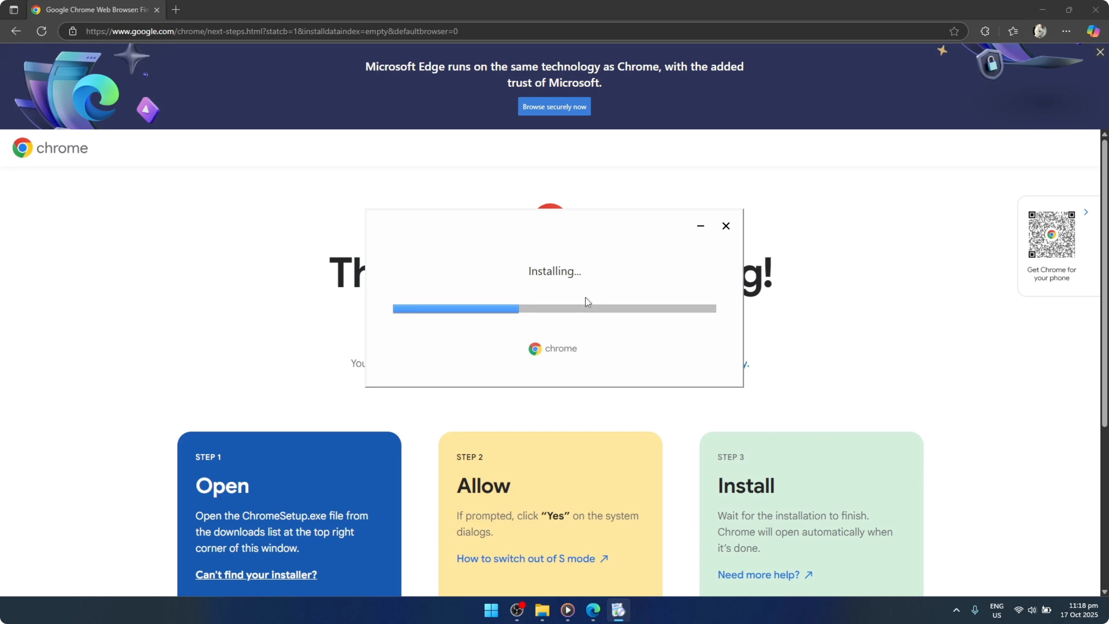 Screenshot from How To Install Google Chrome In Laptop & PC [2026 Guide] at 96s