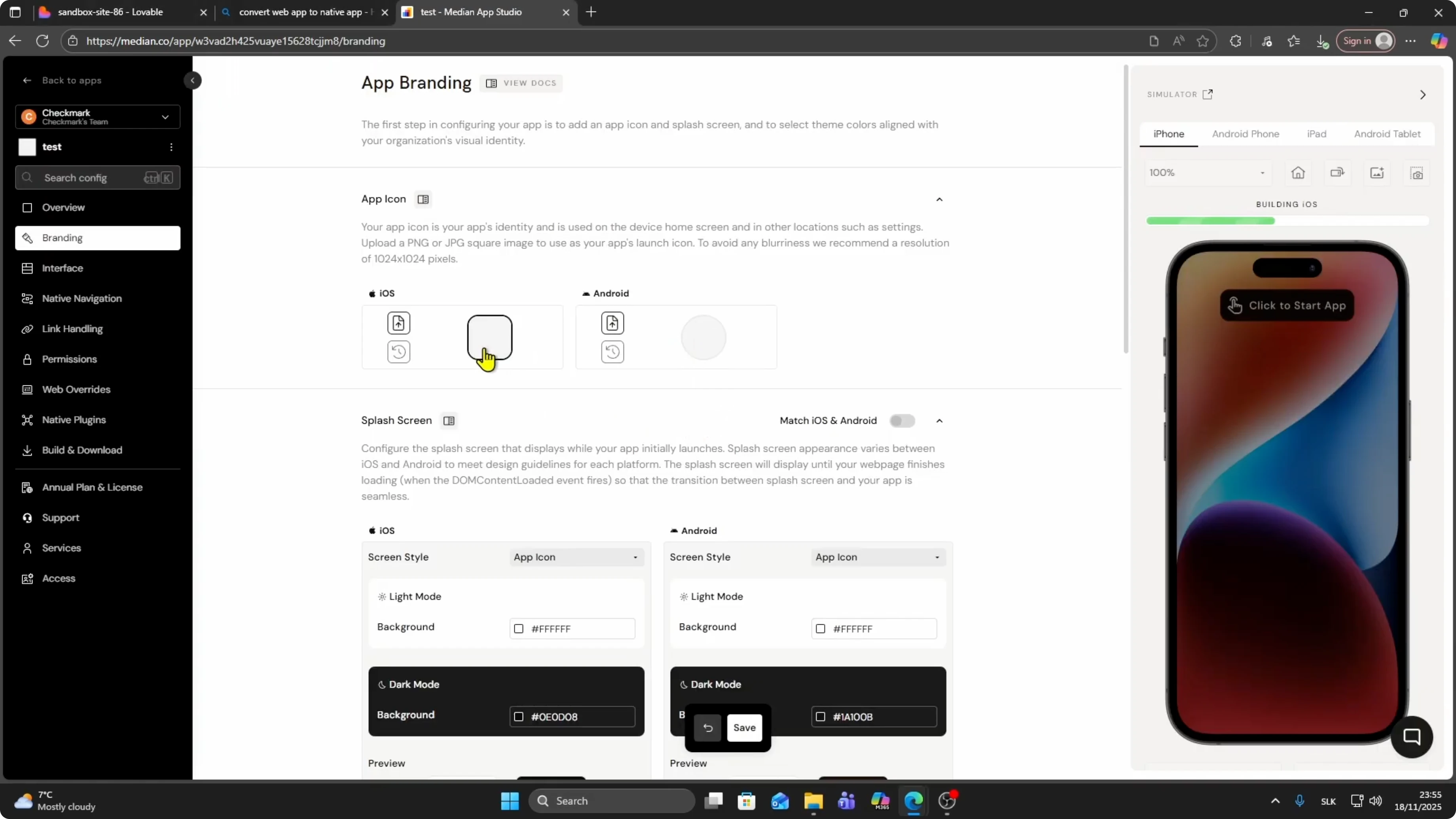Screenshot from How to Publish Lovable App to the Google Play Store? at 76s