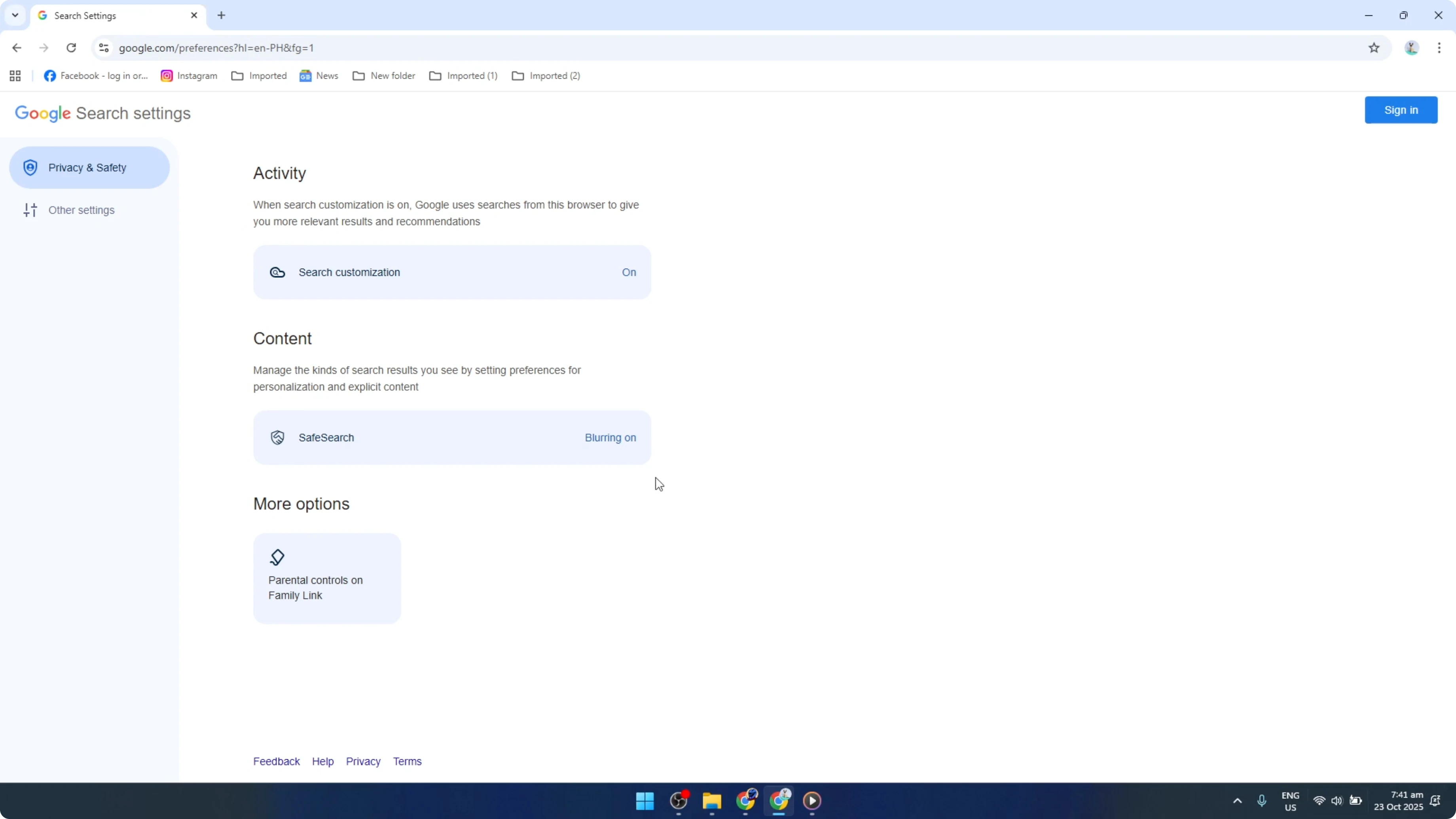Screenshot from How To Remove Safe Search on Google Chrome [2026 Guide] at 76s