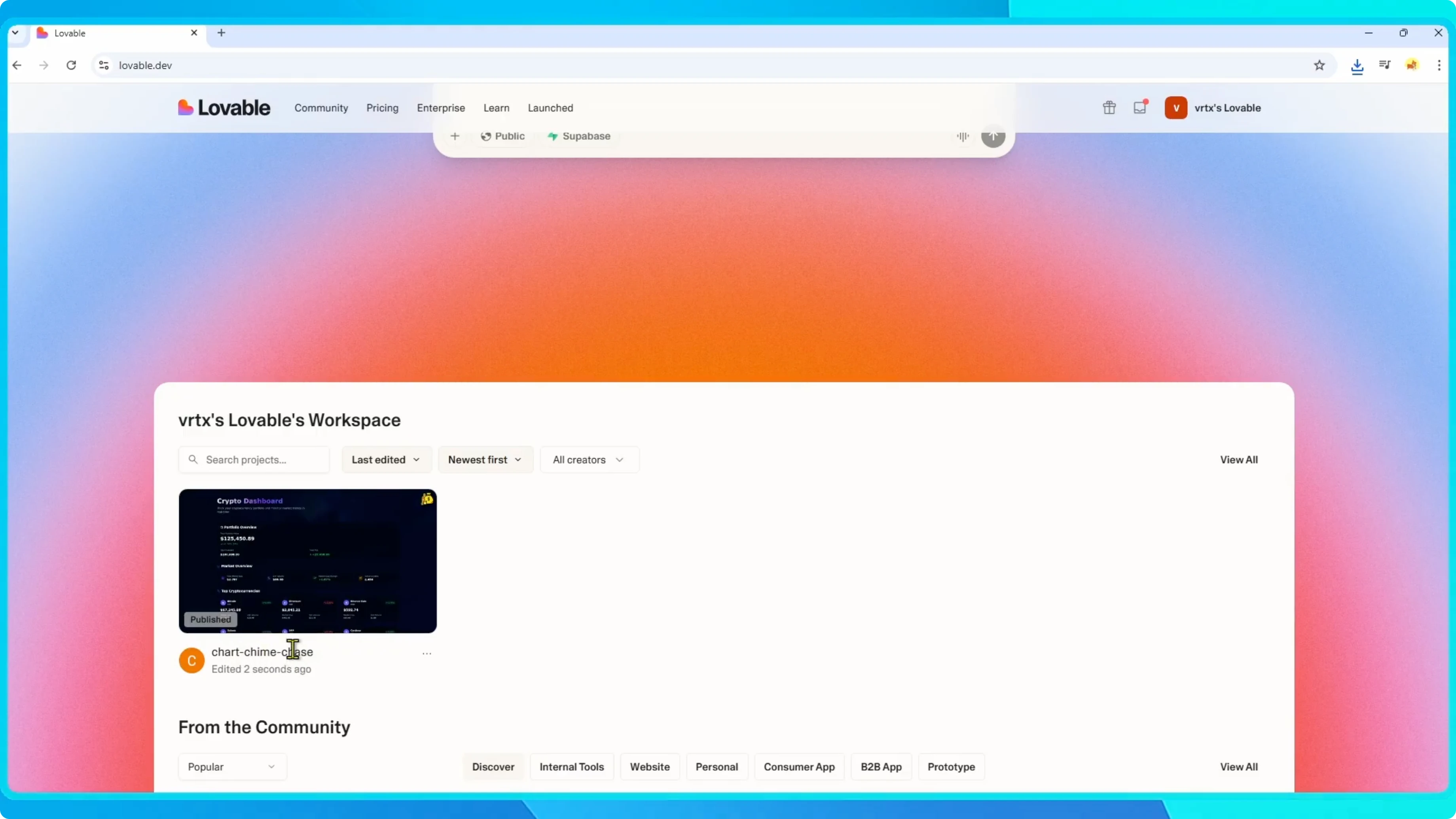 Screenshot from How to Transfer a Project to Another Account in Lovable? at 31s