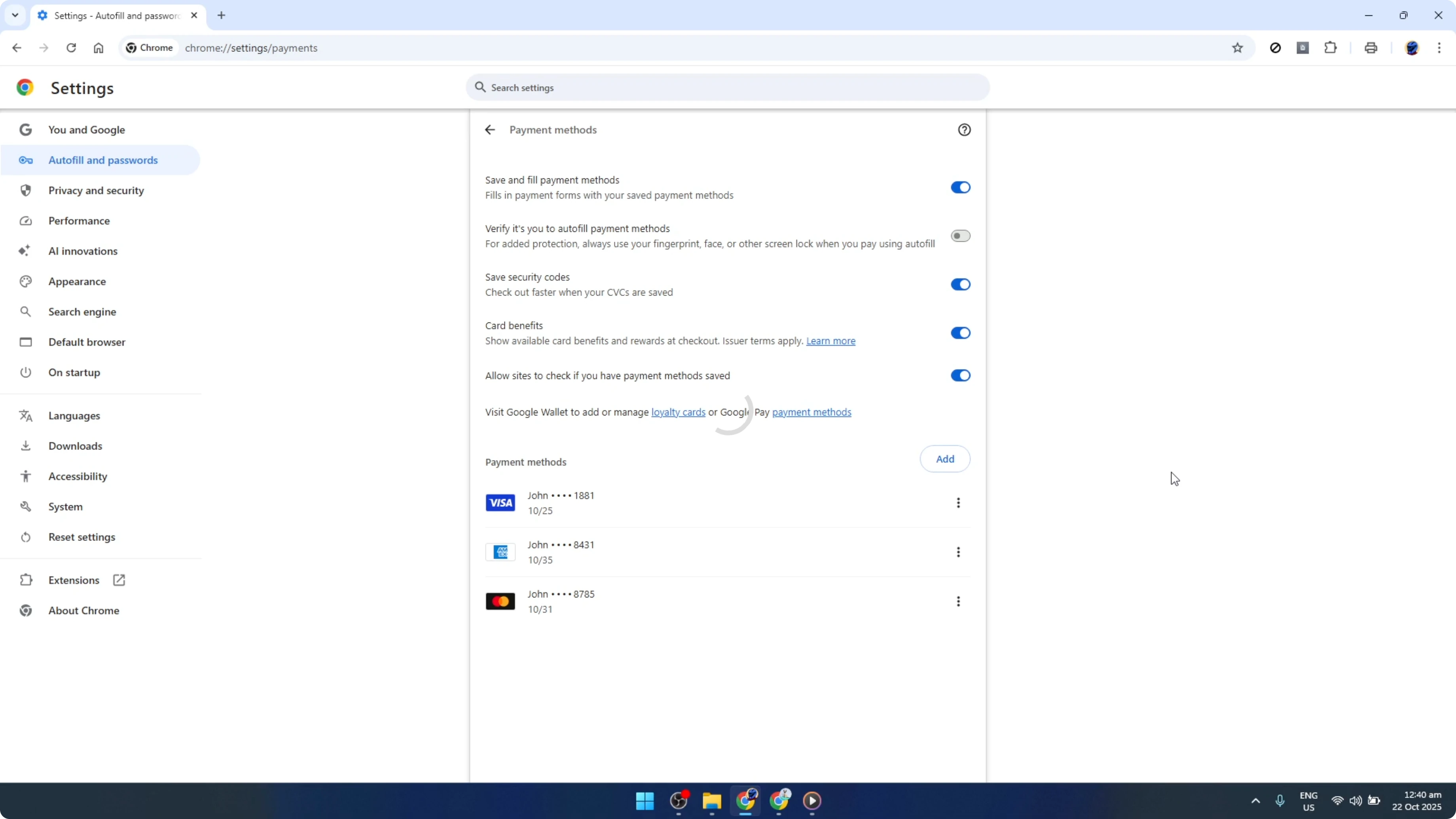 Screenshot from How To View Your Saved Credit Card Numbers on Google Chrome [2026 Guide] at 113s