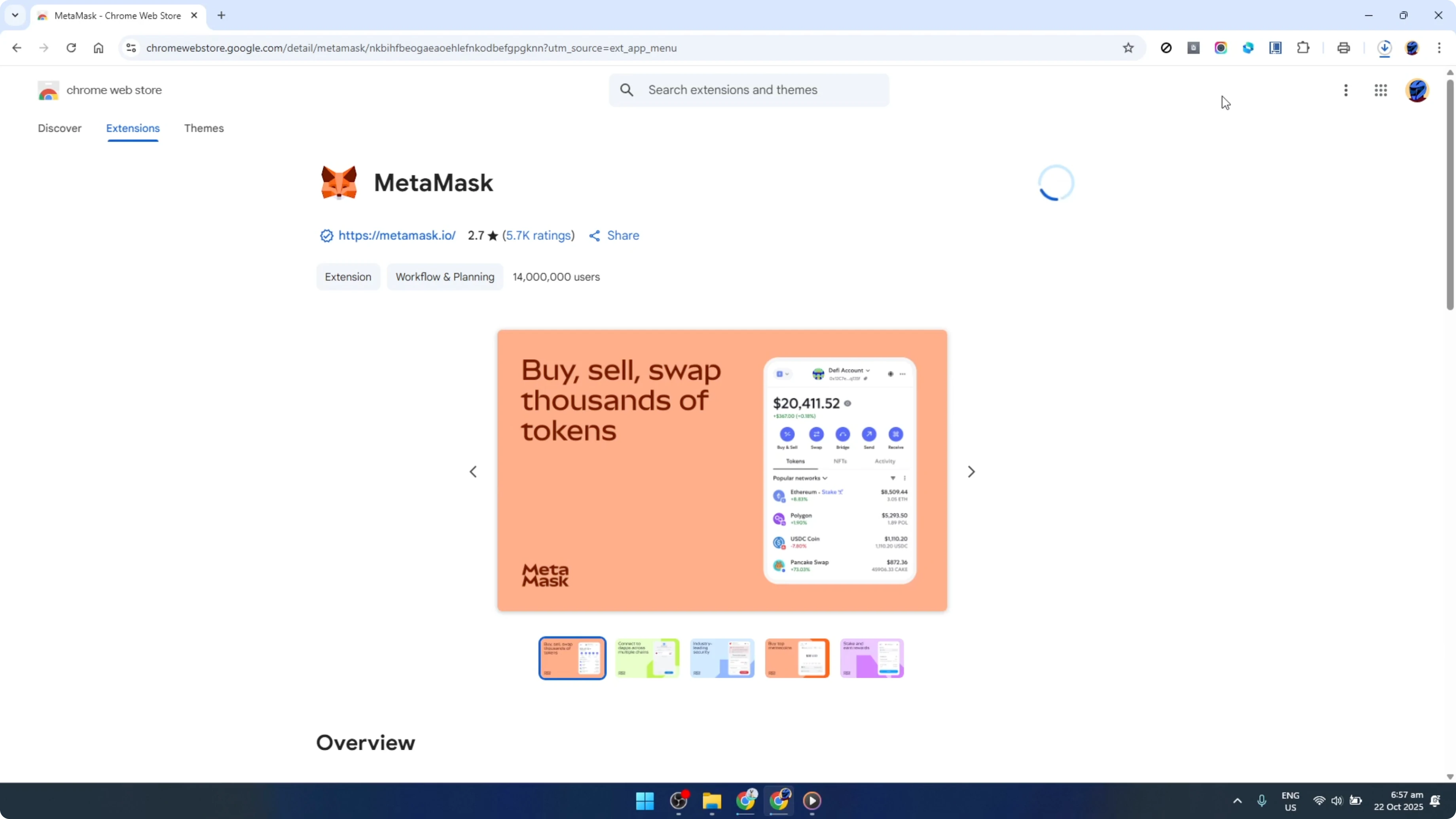 Screenshot from How To Install MetaMask Wallet on Google Chrome Extension [2026 Guide] at 114s
