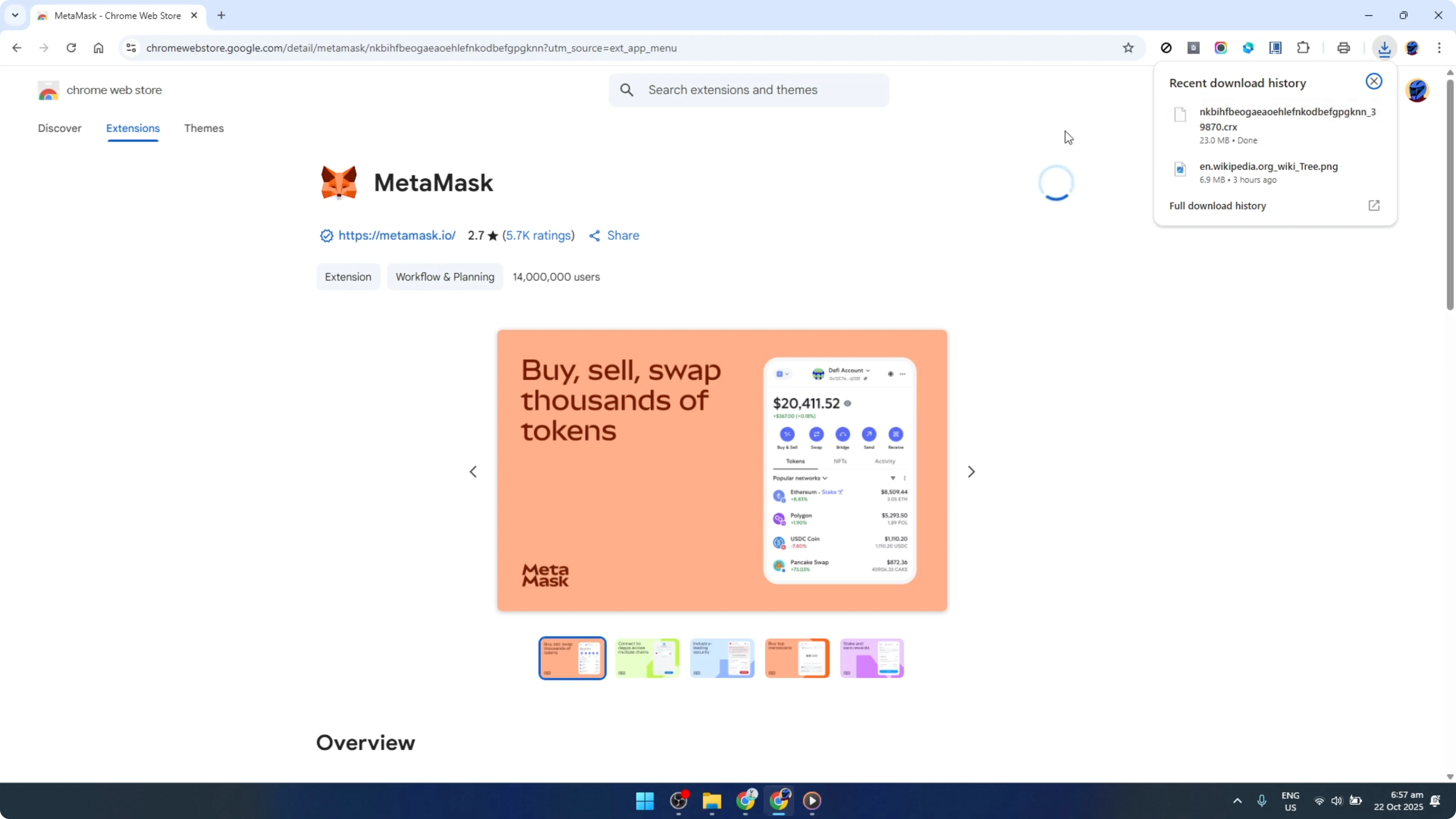 Screenshot from How To Install MetaMask Wallet on Google Chrome Extension [2026 Guide] at 153s