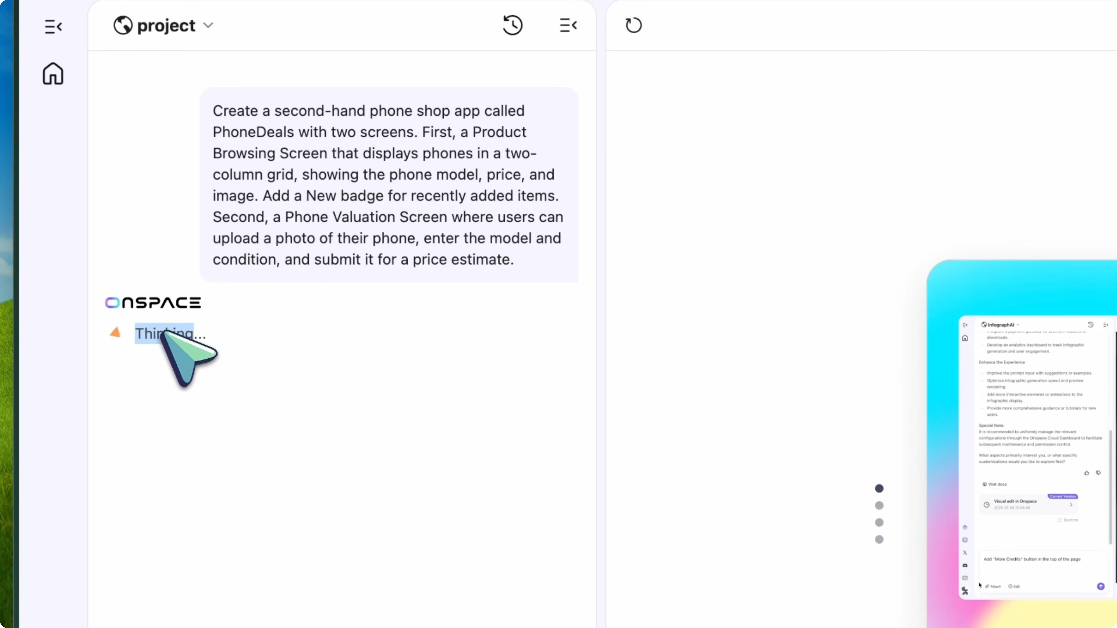 Screenshot from OnSpace Mobile App Builder: How AI Makes App Creation? at 160s