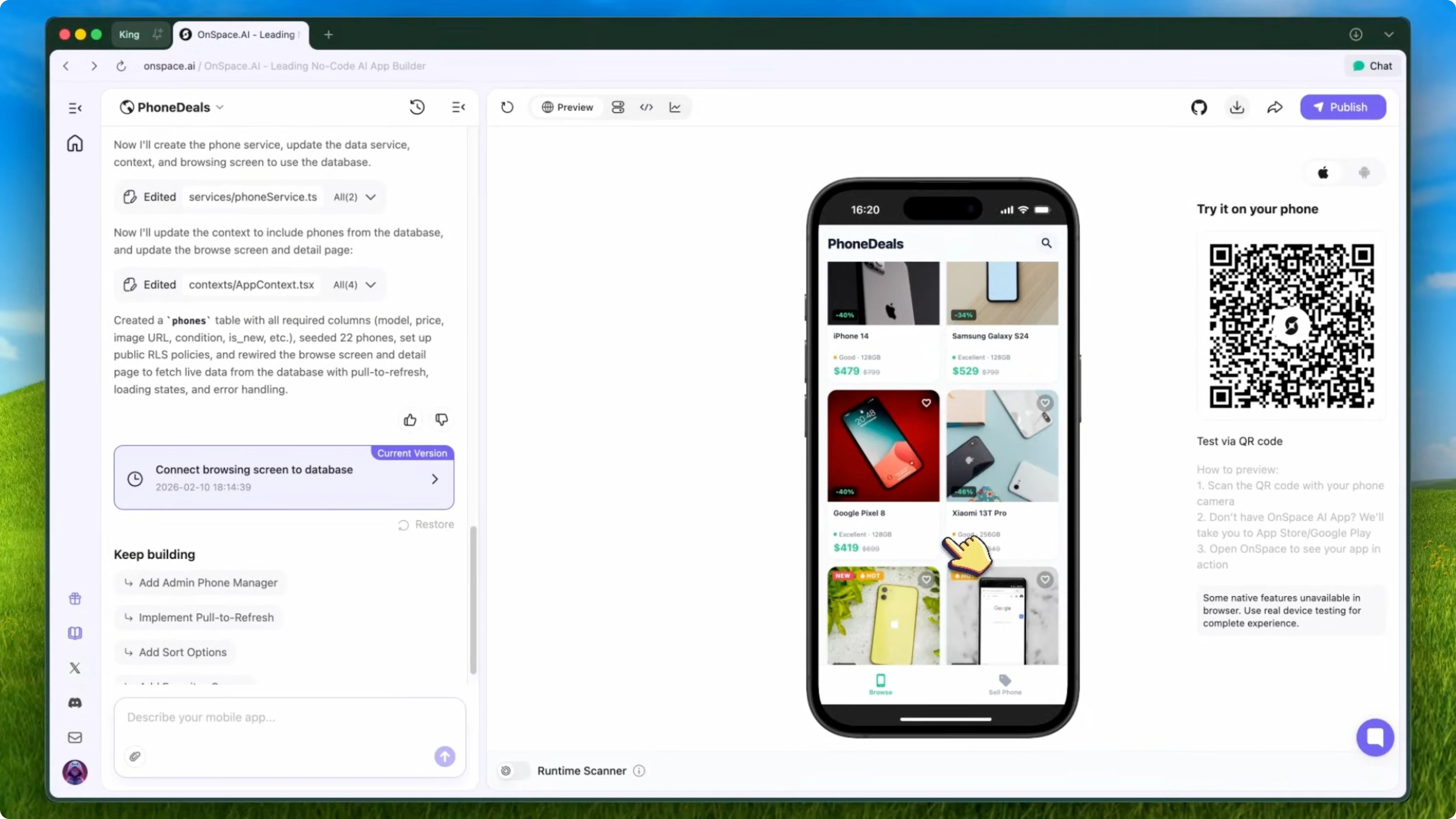Screenshot from OnSpace Mobile App Builder: How AI Makes App Creation? at 261s