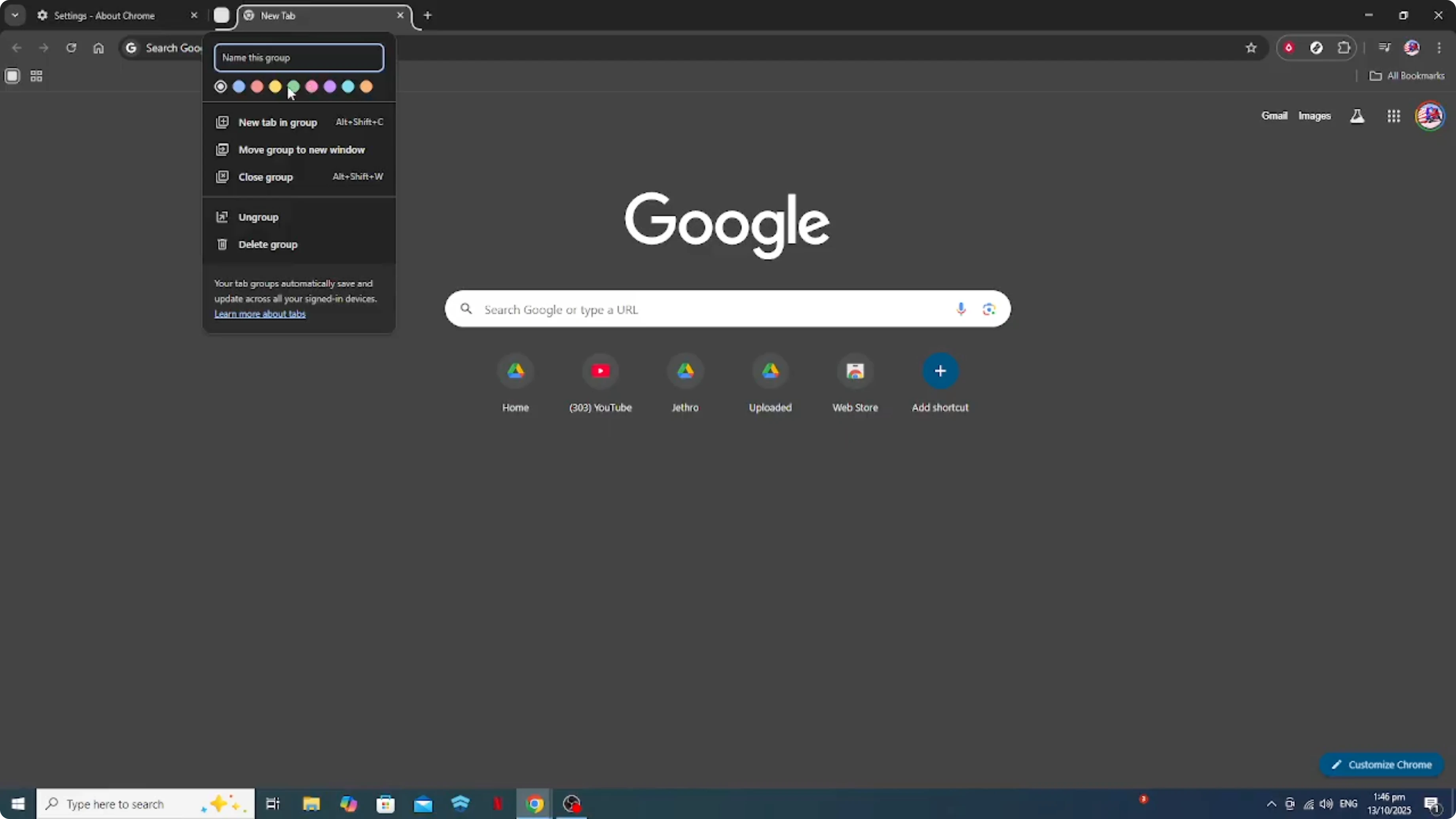 Screenshot from How To Organize Multiple Google Chrome Tabs [2026 Guide] at 104s