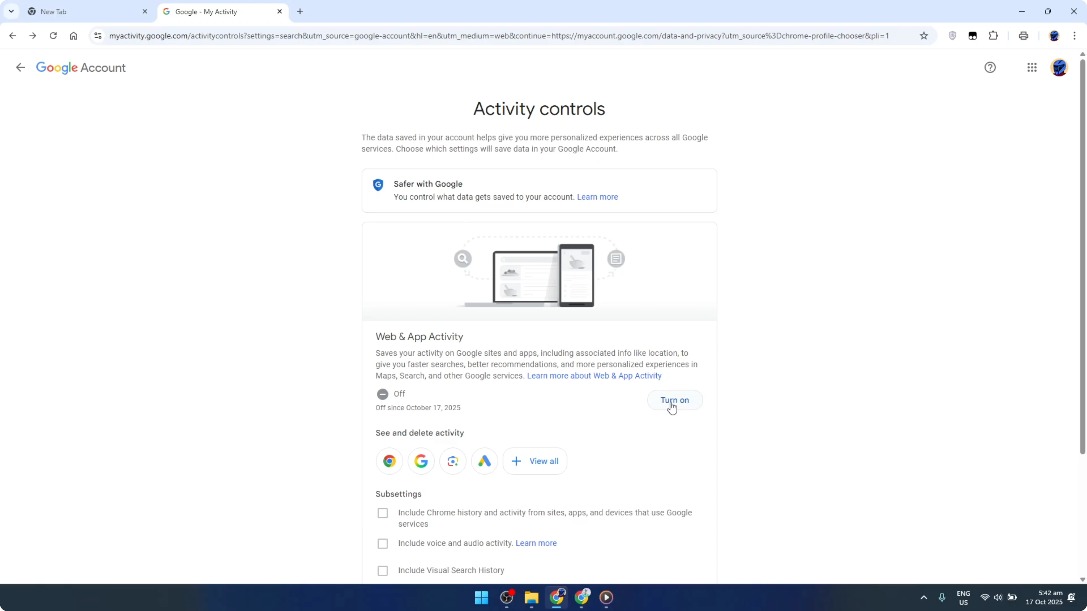 Screenshot from How To Pause History on Google Chrome on PC at 148s