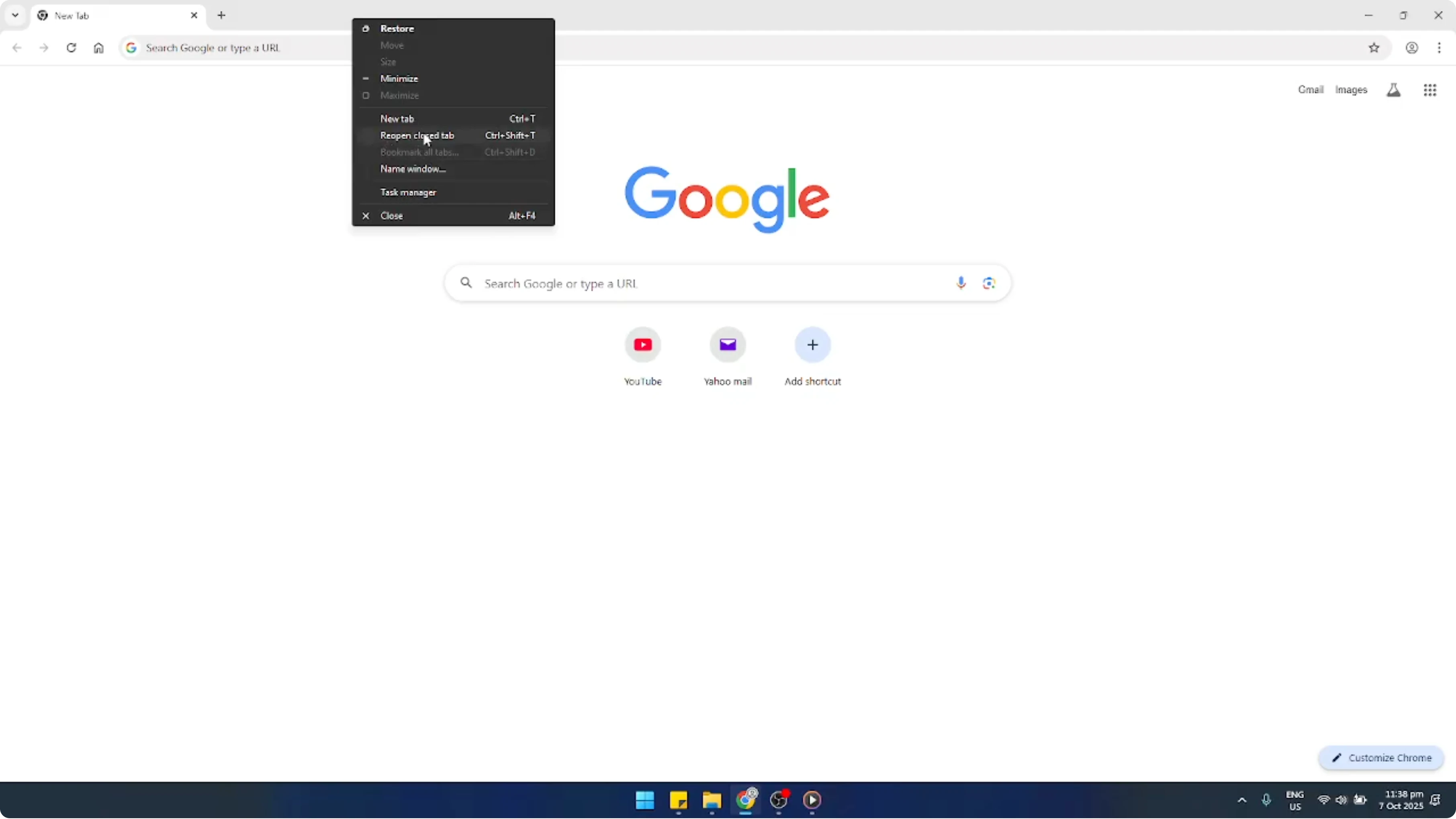 Screenshot from How To Reopen Recently Closed Tab In Google Chrome [2026 Guide] at 43s