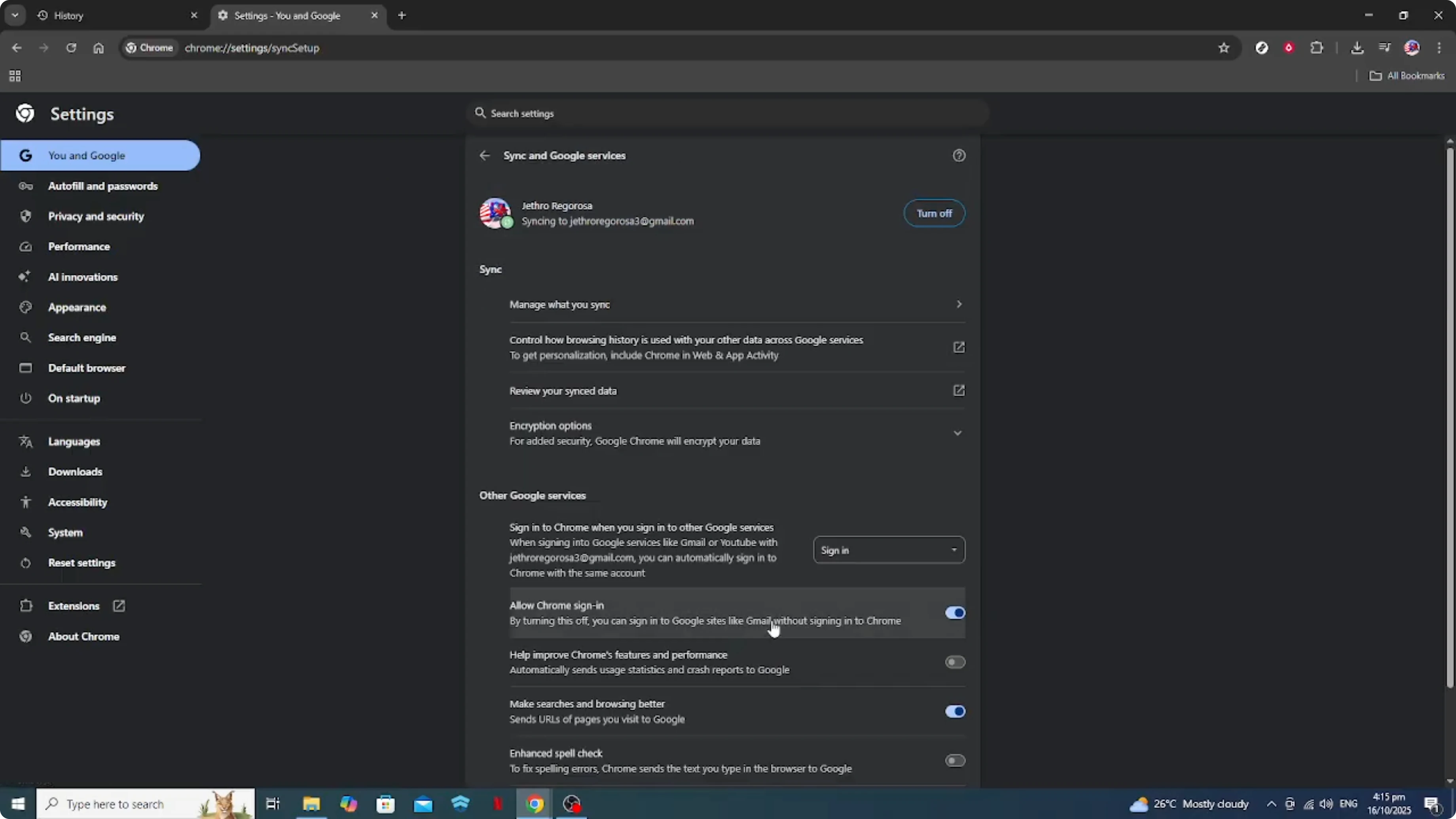 Screenshot from How To Save History of Visited Pages in Google Chrome [2026 Guide] at 123s