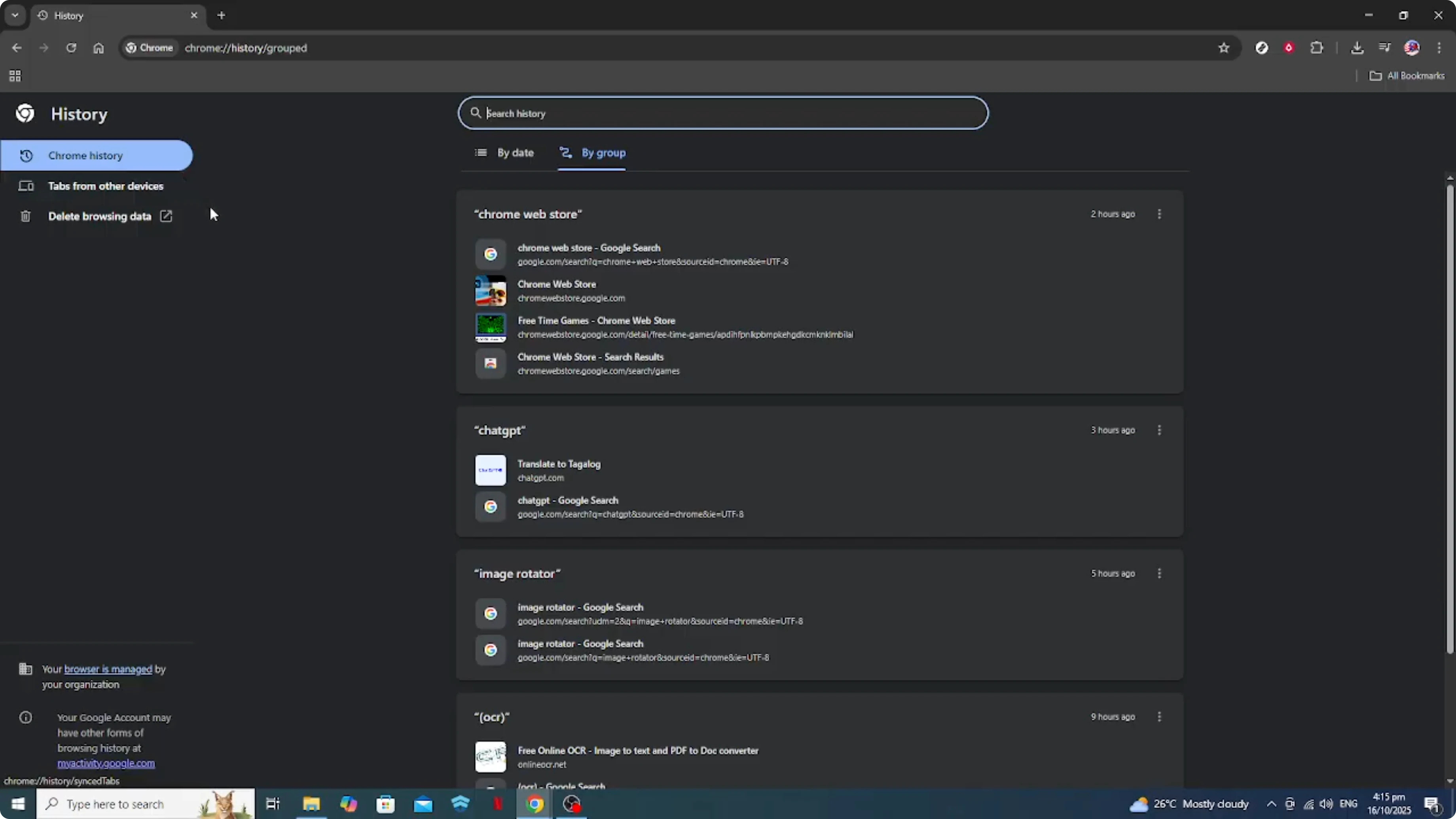 Screenshot from How To Save History of Visited Pages in Google Chrome [2026 Guide] at 85s