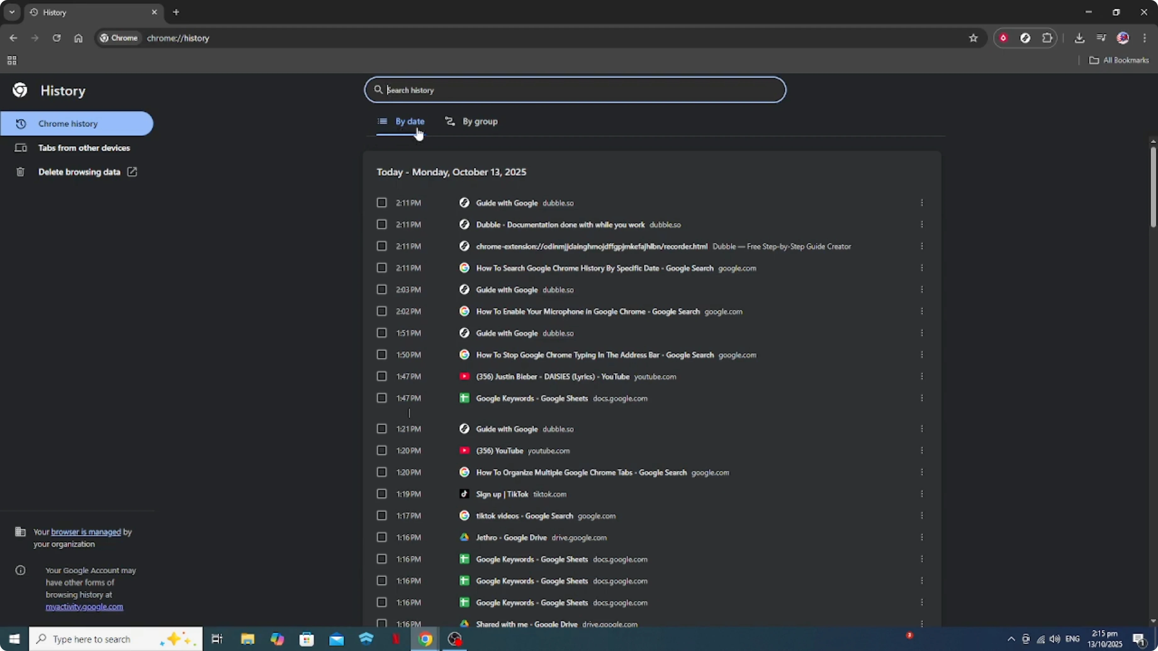 Screenshot from How To Search Google Chrome History By Specific Date [2026 Guide] at 48s