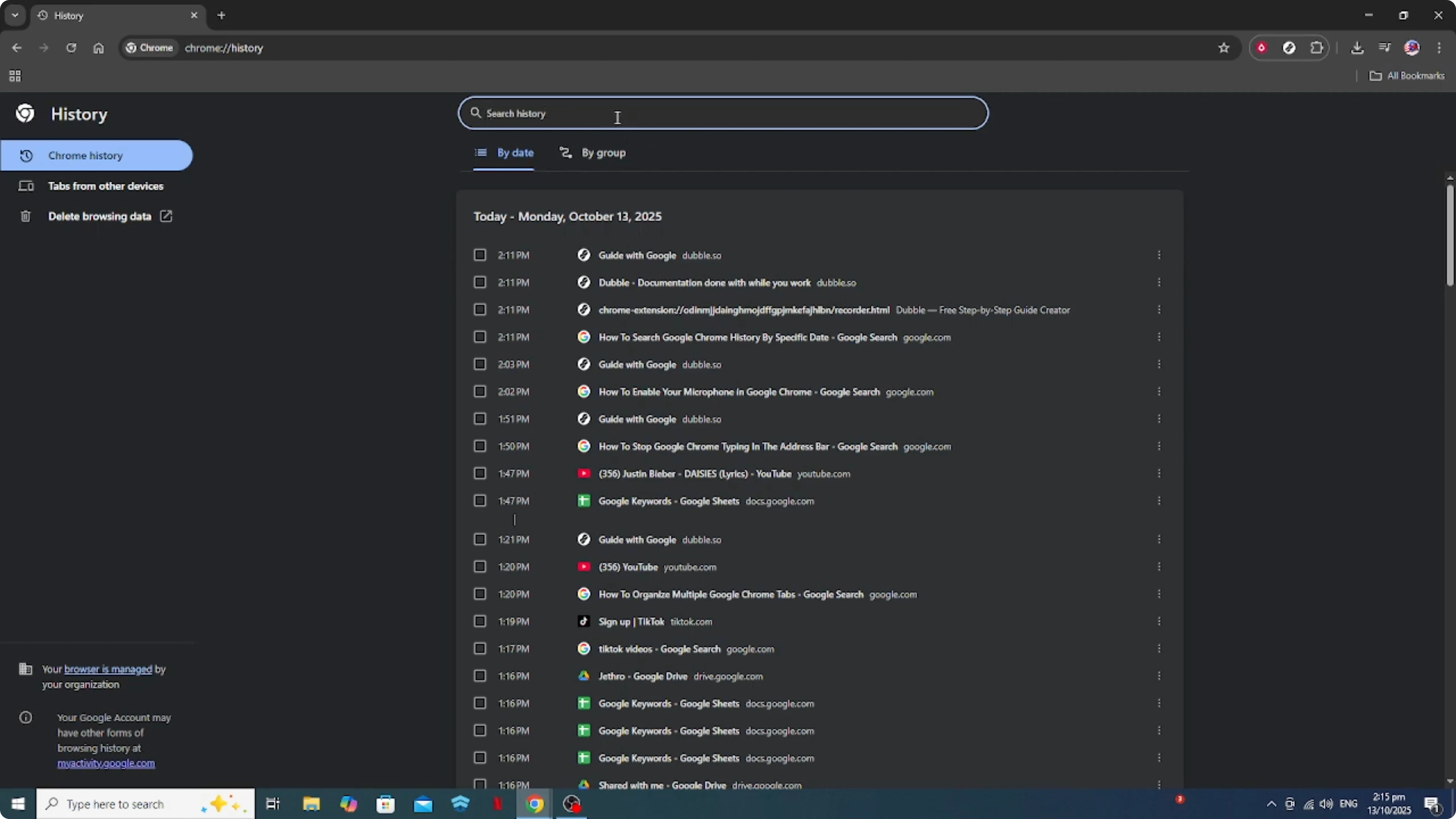 Screenshot from How To Search Google Chrome History By Specific Date [2026 Guide] at 66s