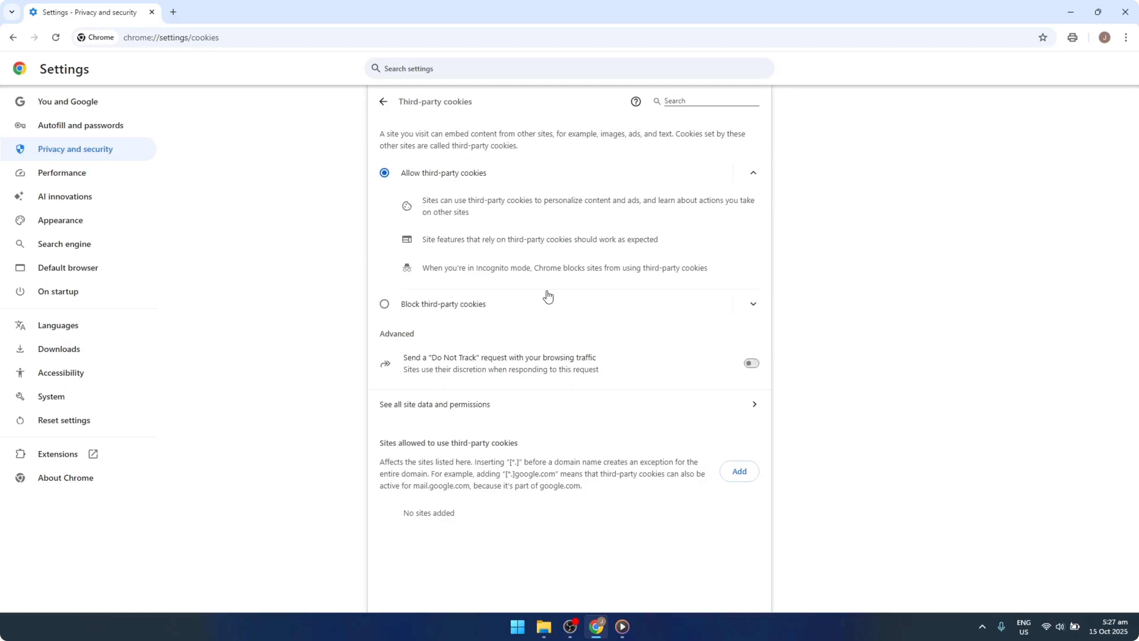 Screenshot from How To Set Cookie Settings in Google Chrome [2026 Guide] at 130s