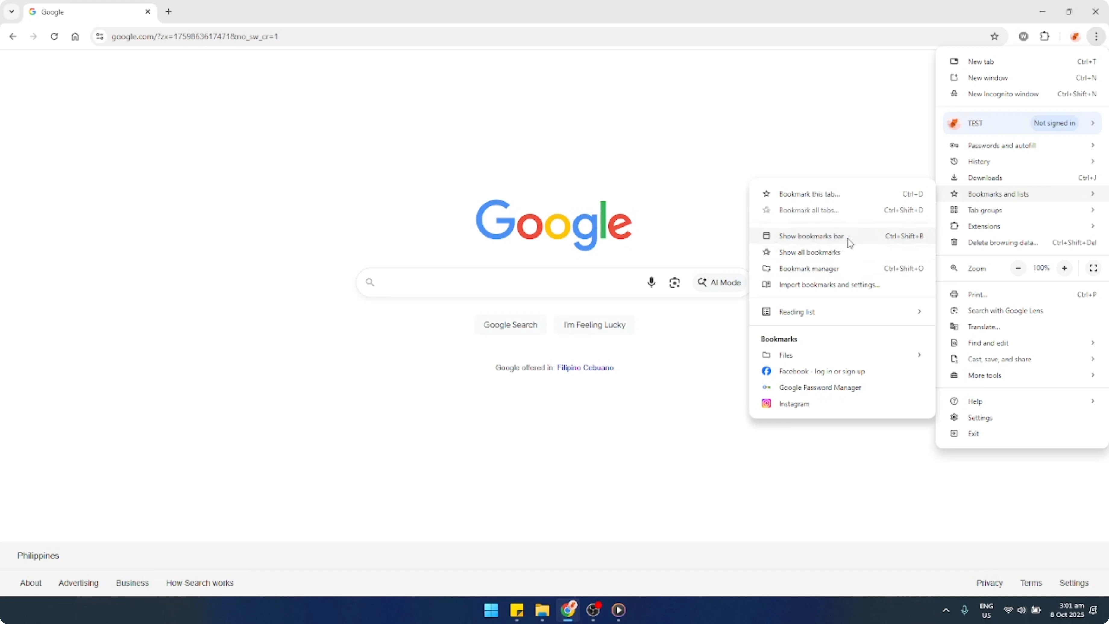 Screenshot from How To Always Show the Google Chrome Bookmarks Bar [2026 Guide] at 67s