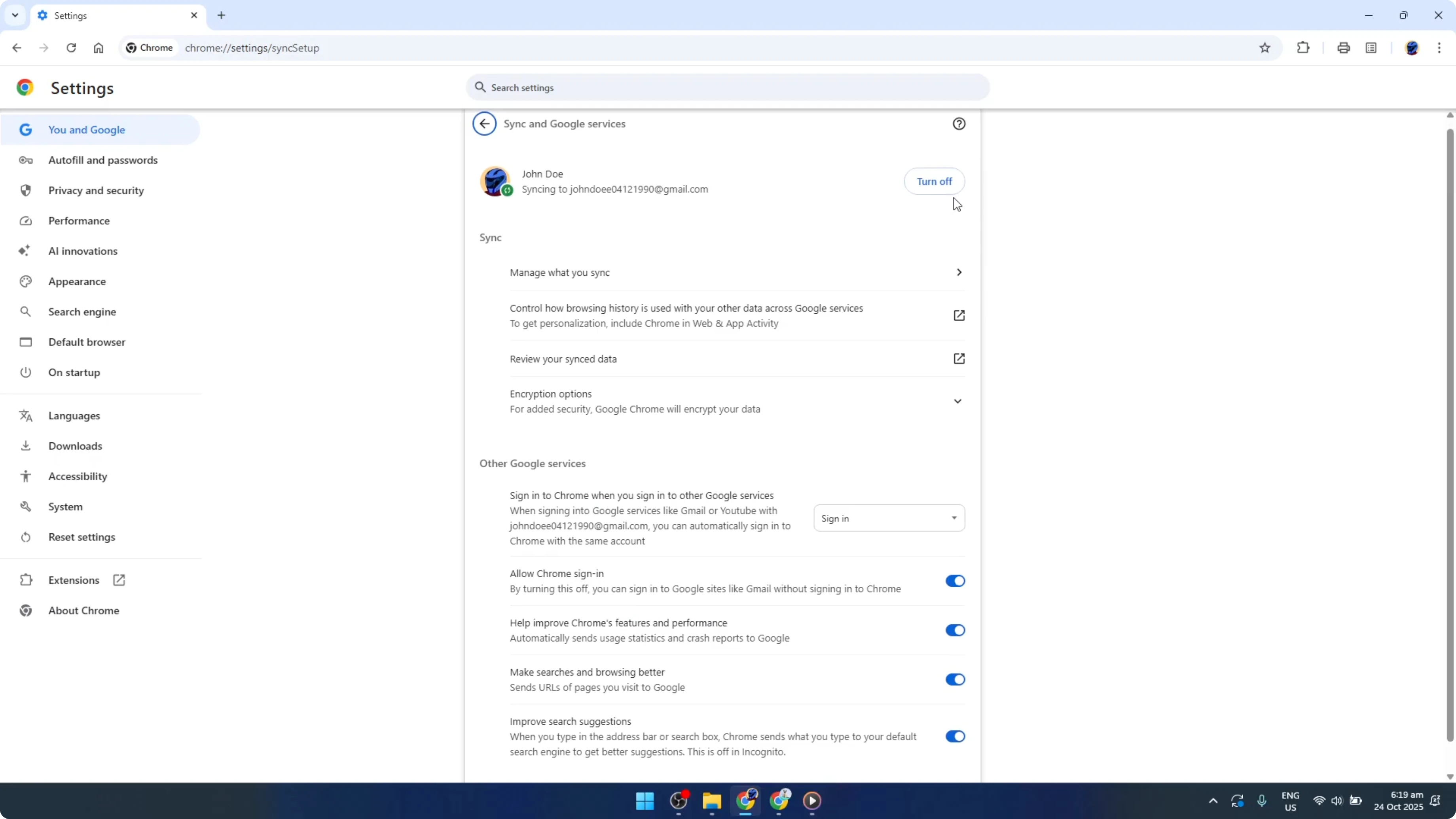 Screenshot from How To Sign Out of Your Google Account on Google Chrome [2026 Guide] at 53s