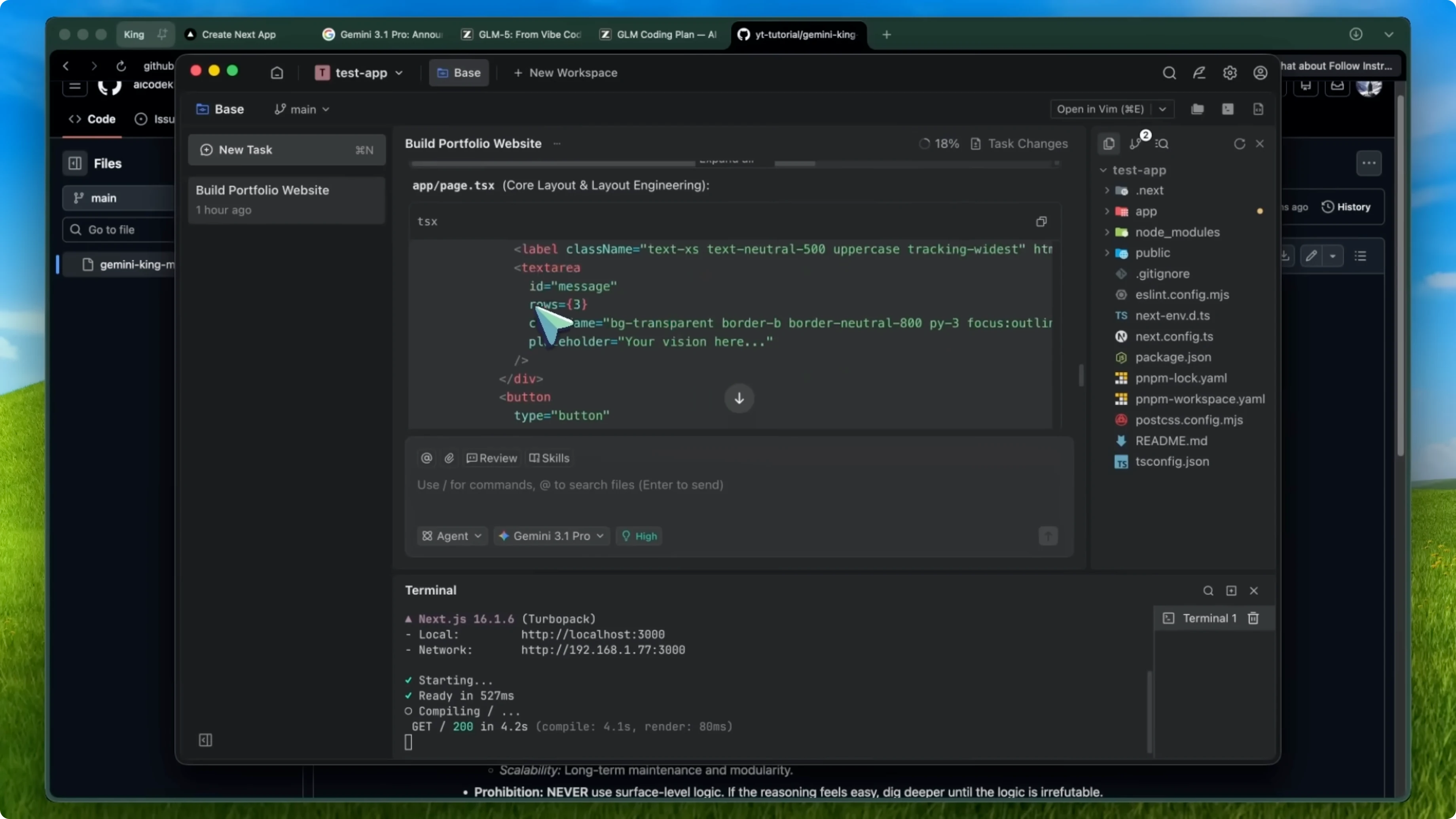 Screenshot from How This Simple Fix Transforms Gemini 3.1 Pro with GLM-5? at 151s