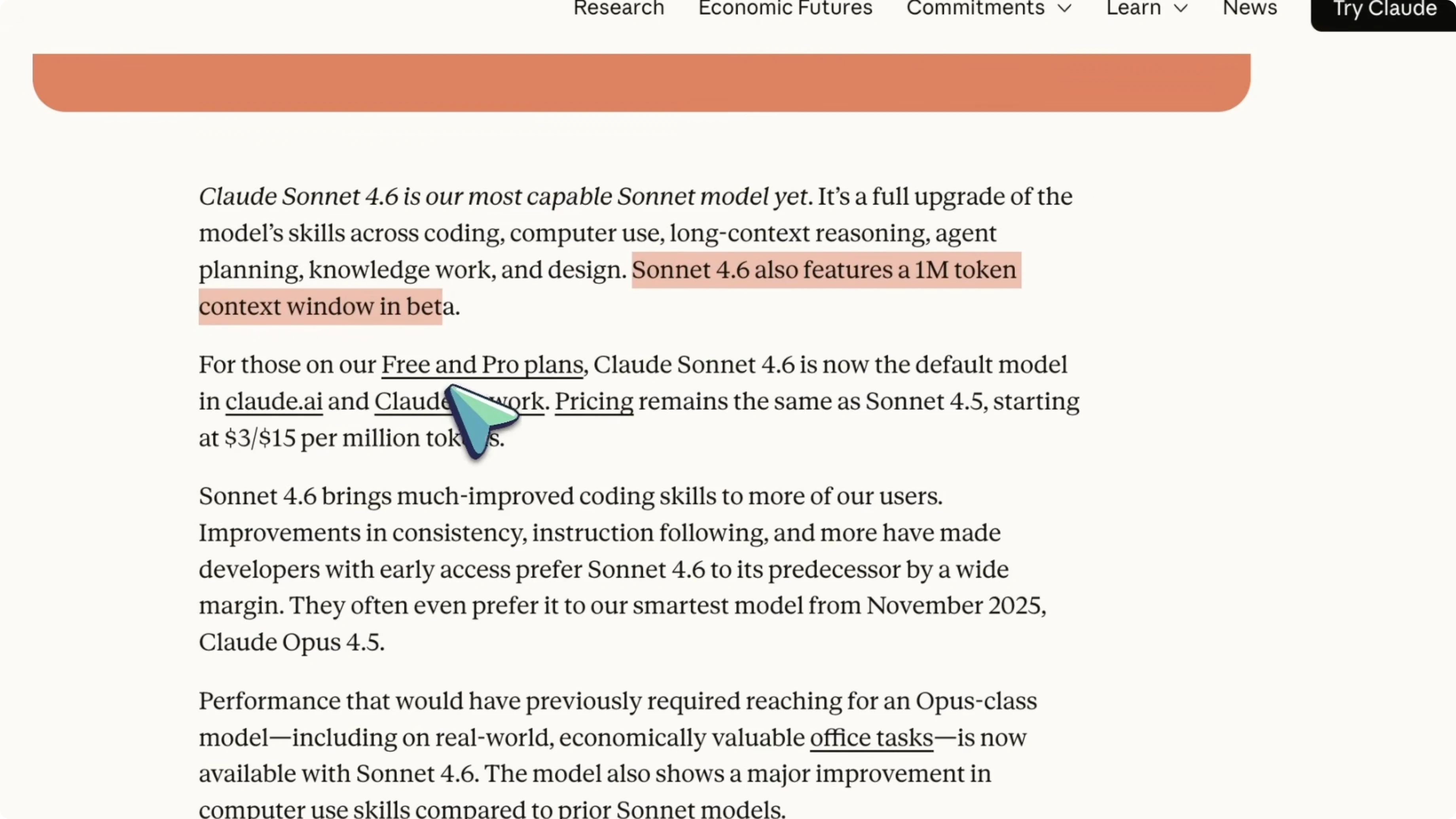 Screenshot from Why Sonnet 4.6 Model Is Captivating Experts? at 54s