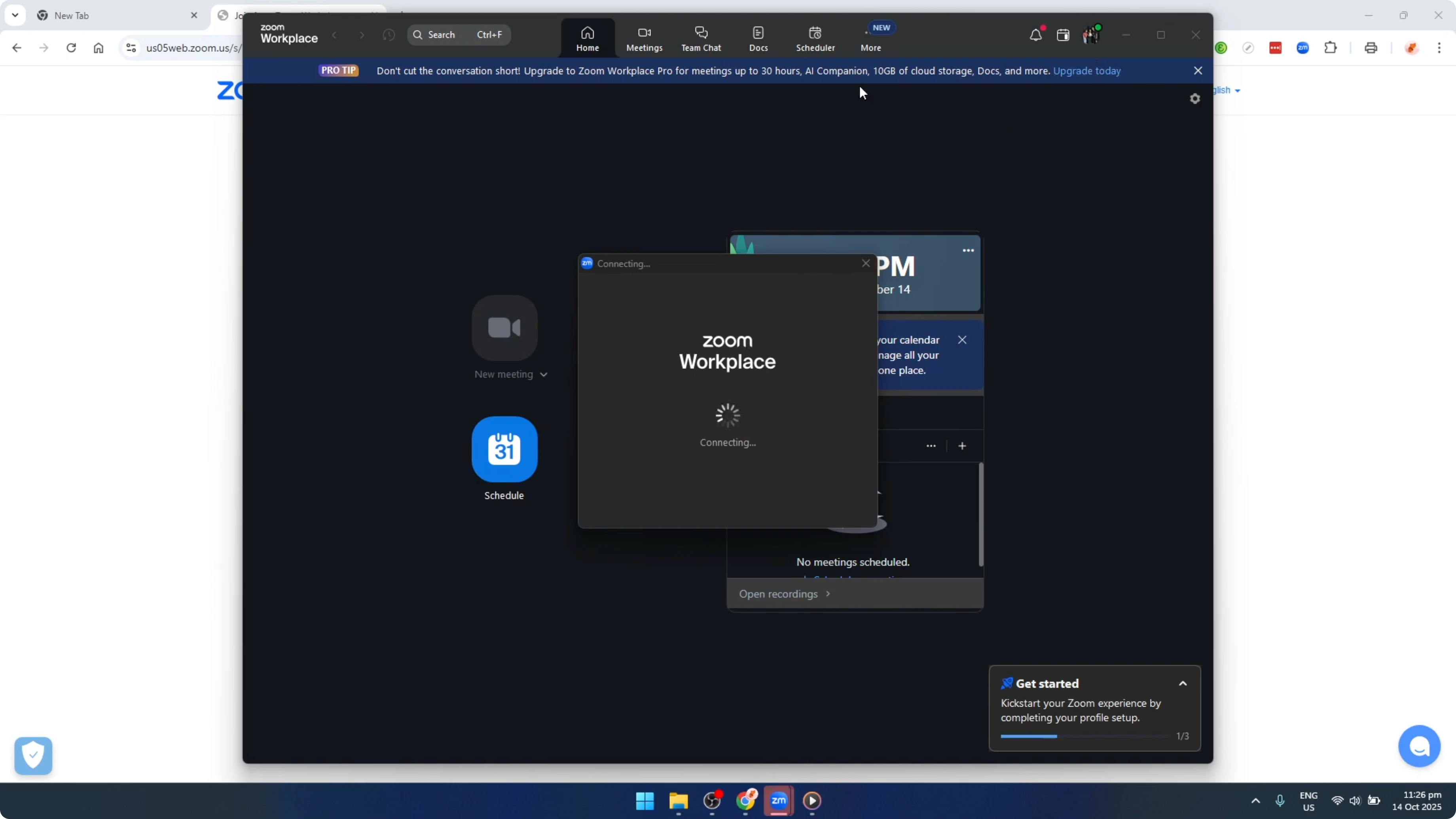 Screenshot from How To Start Or Schedule A Zoom Meeting Using Chrome [2026 Guide] at 91s
