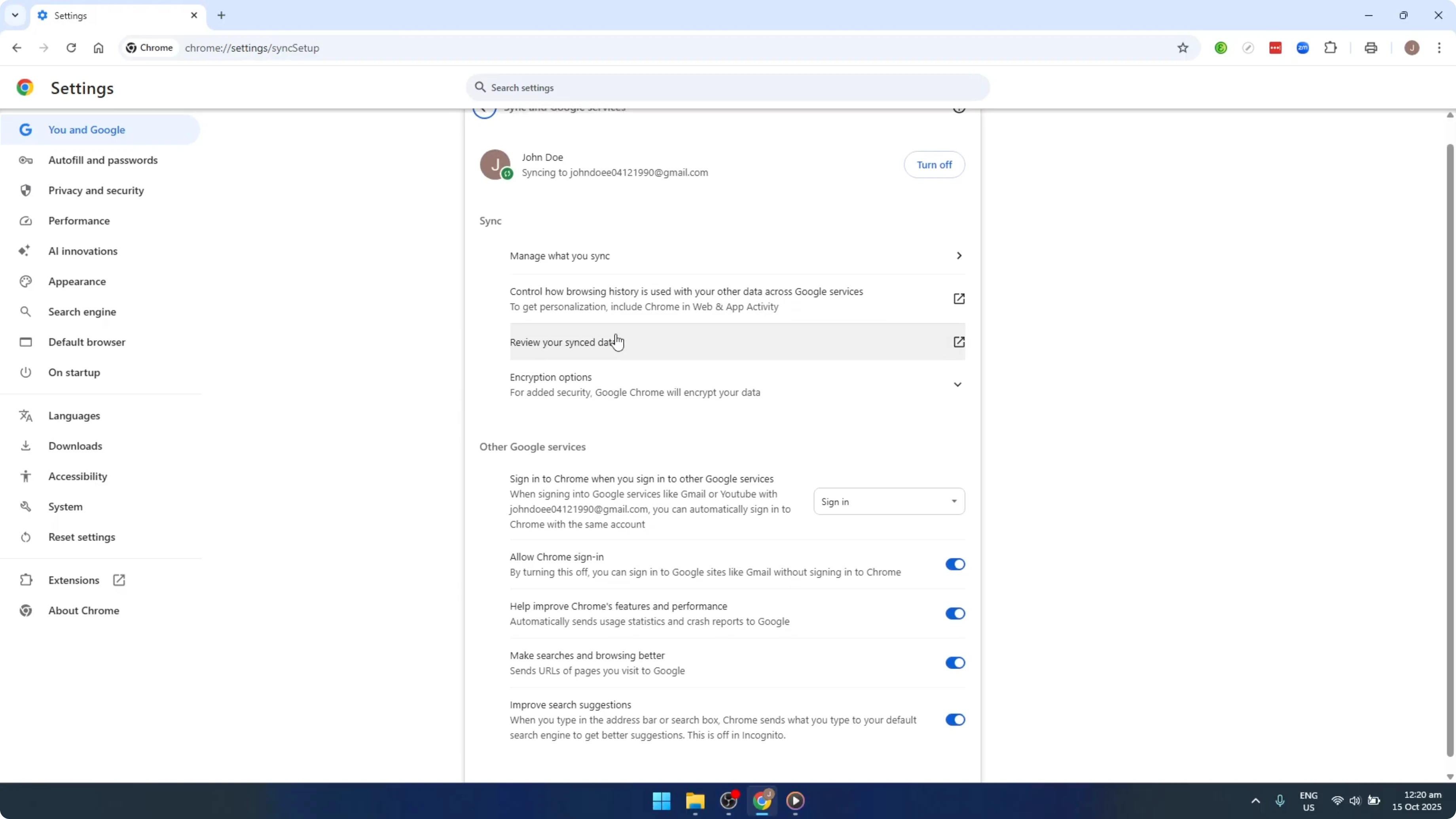 Screenshot from How To Sync Google Chrome Profile With Google Account [2026 Guide] at 116s