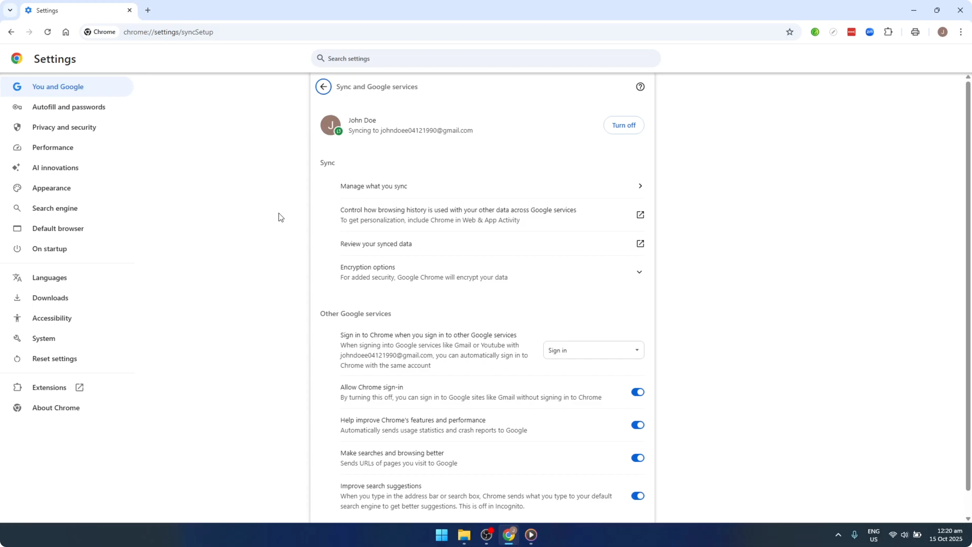 Screenshot from How To Sync Google Chrome Profile With Google Account [2026 Guide] at 138s