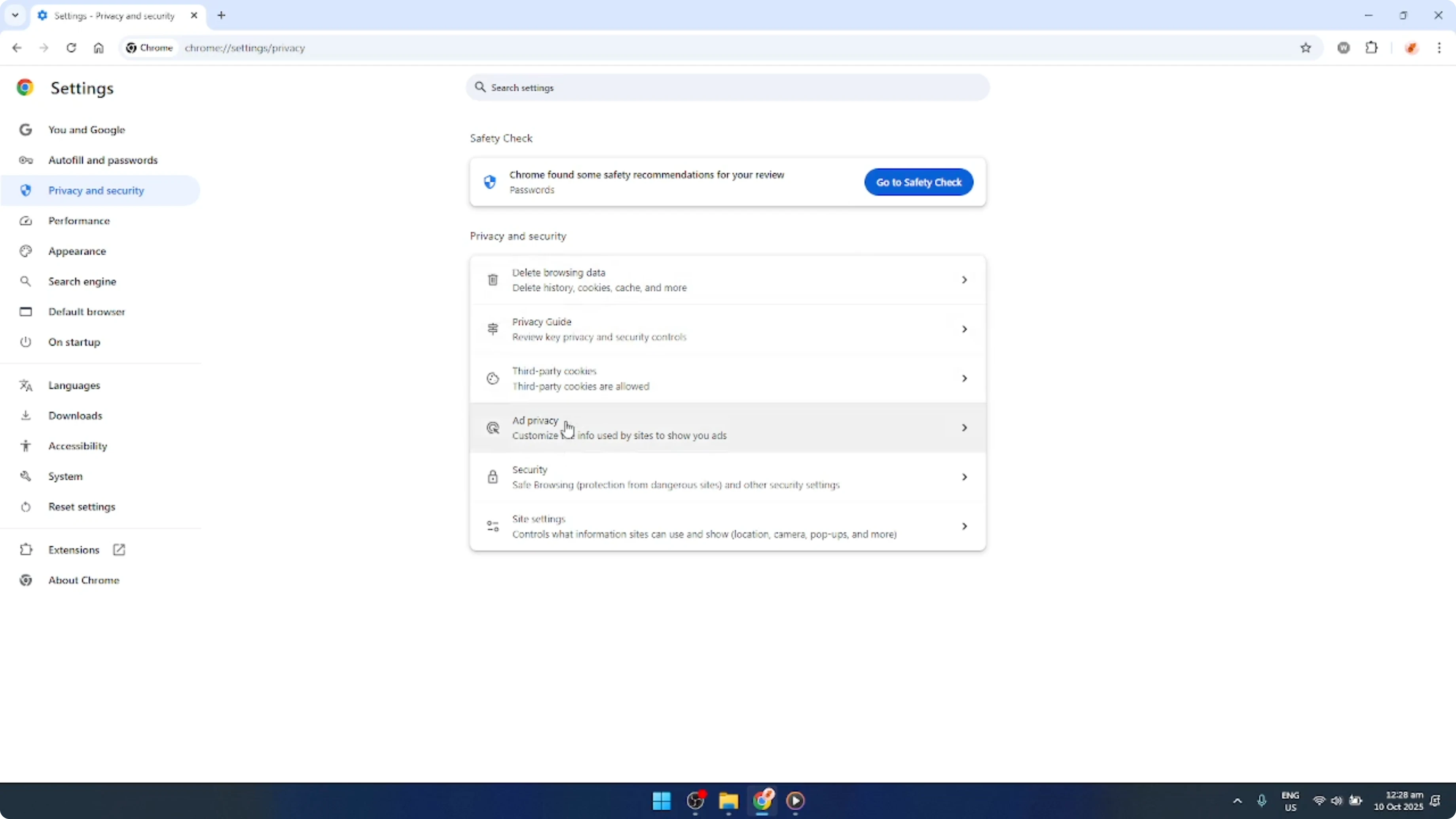 Screenshot from How To Turn Off The New Google Chrome Ad Tracking System Via Settings [2026 Guide] at 45s
