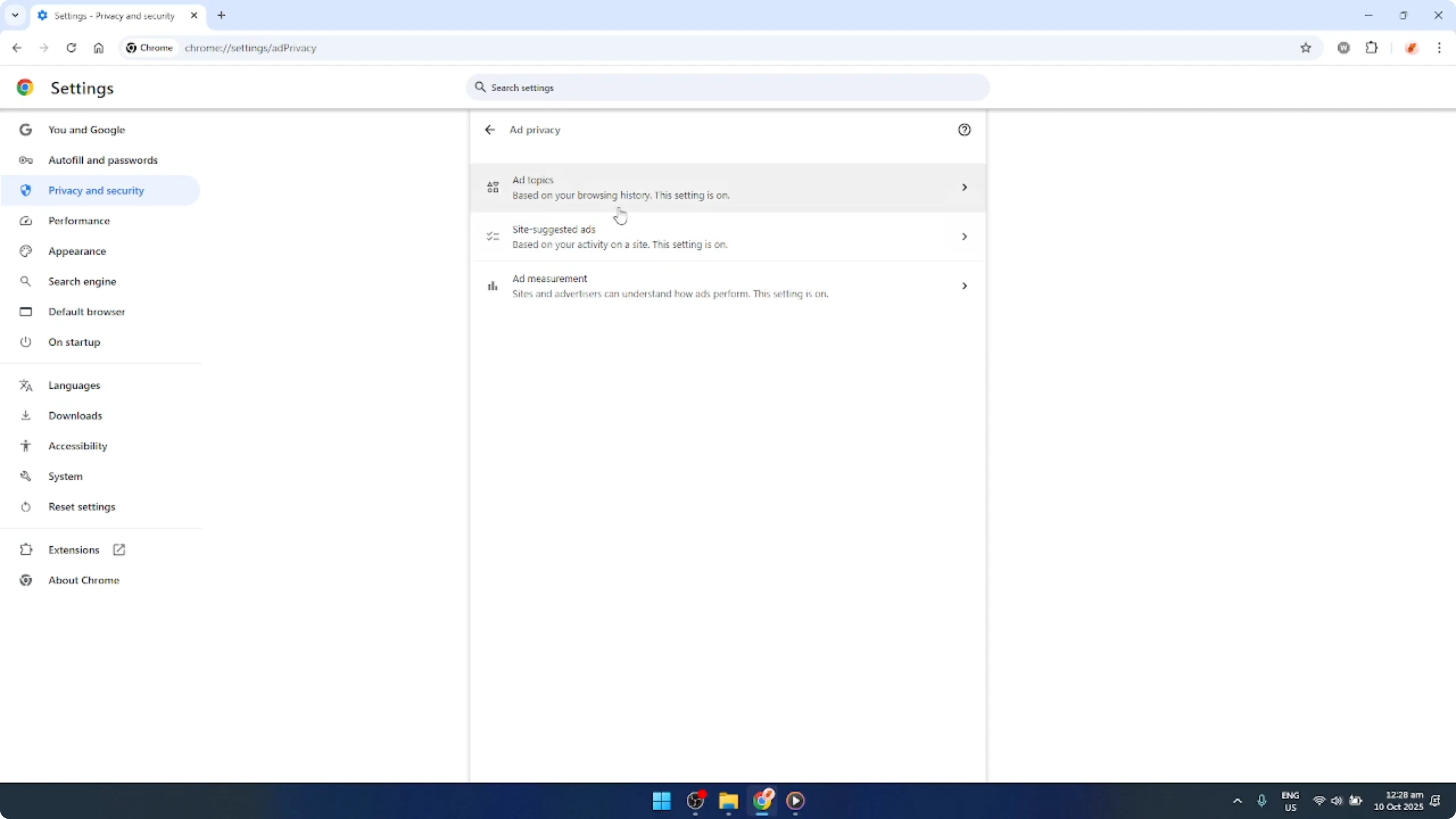 Screenshot from How To Turn Off The New Google Chrome Ad Tracking System Via Settings [2026 Guide] at 58s