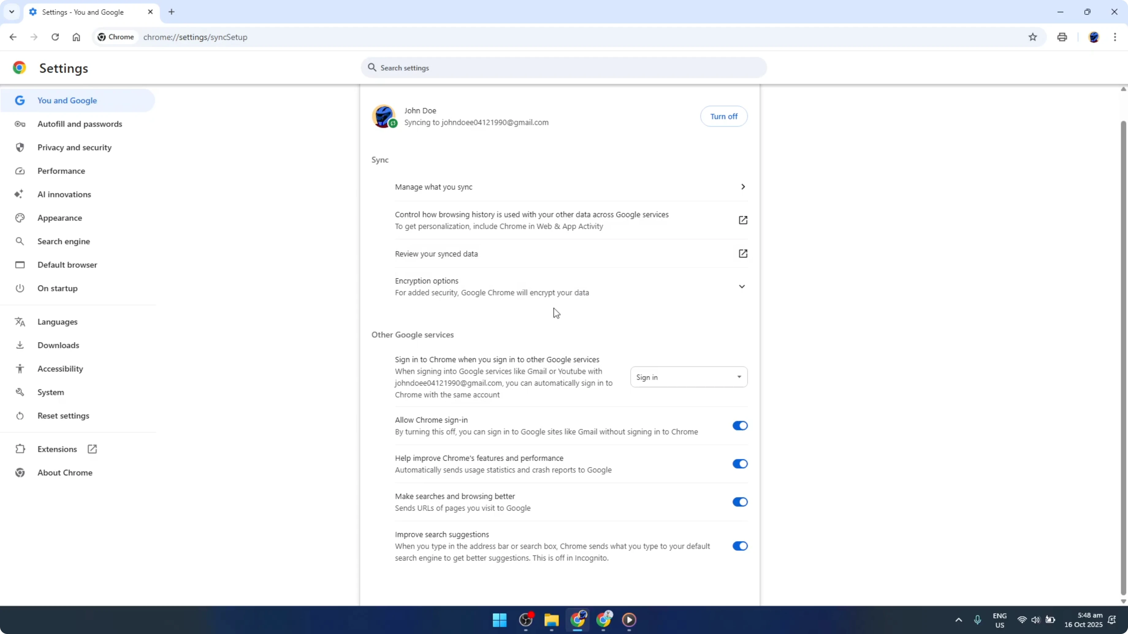 Screenshot from How To Turn Off Google Chrome Auto Sign-In [2026 Guide] at 91s