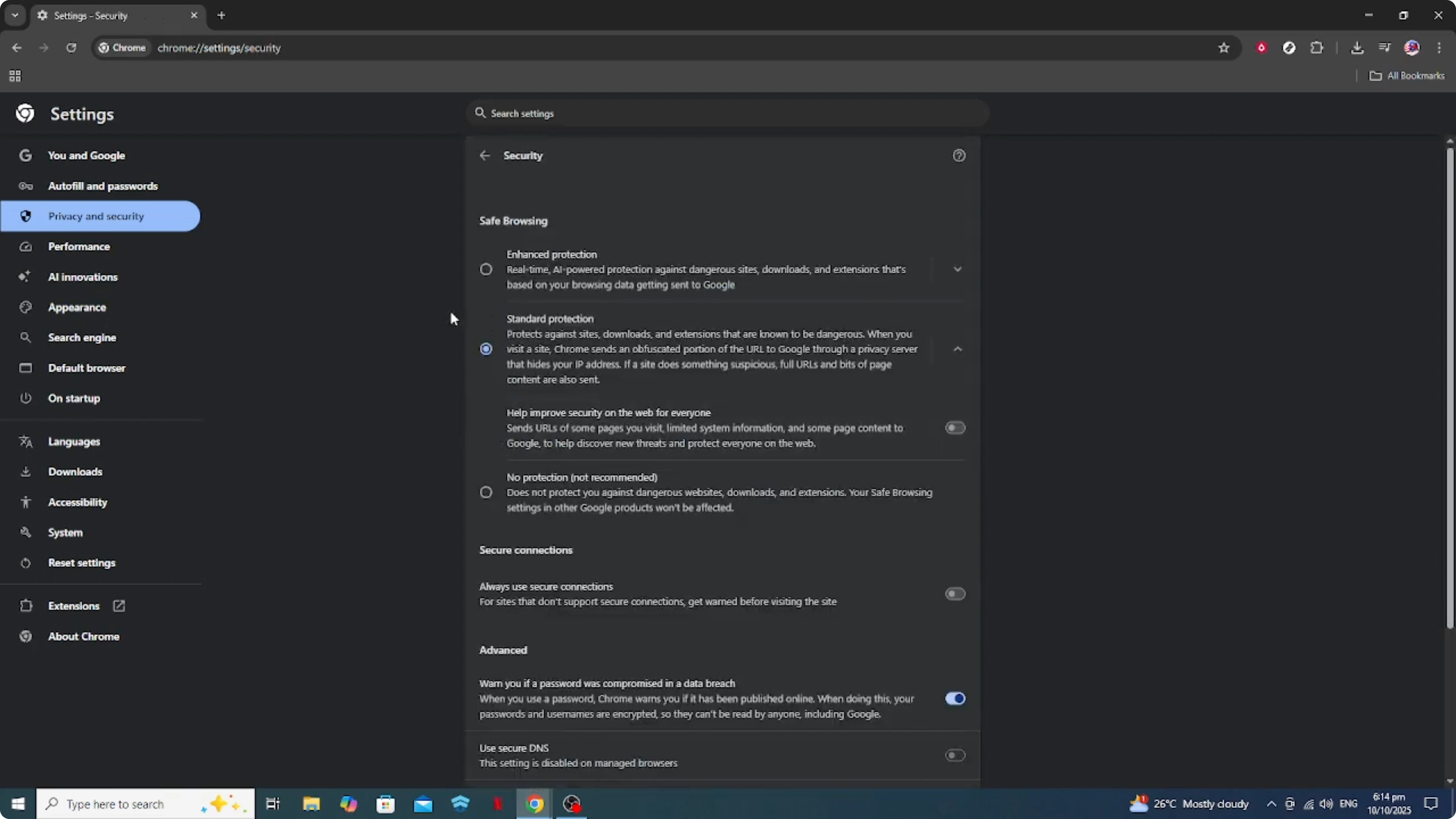 Screenshot from How To Turn Off Safe Browsing on Google Chrome [2026 Guide] at 82s