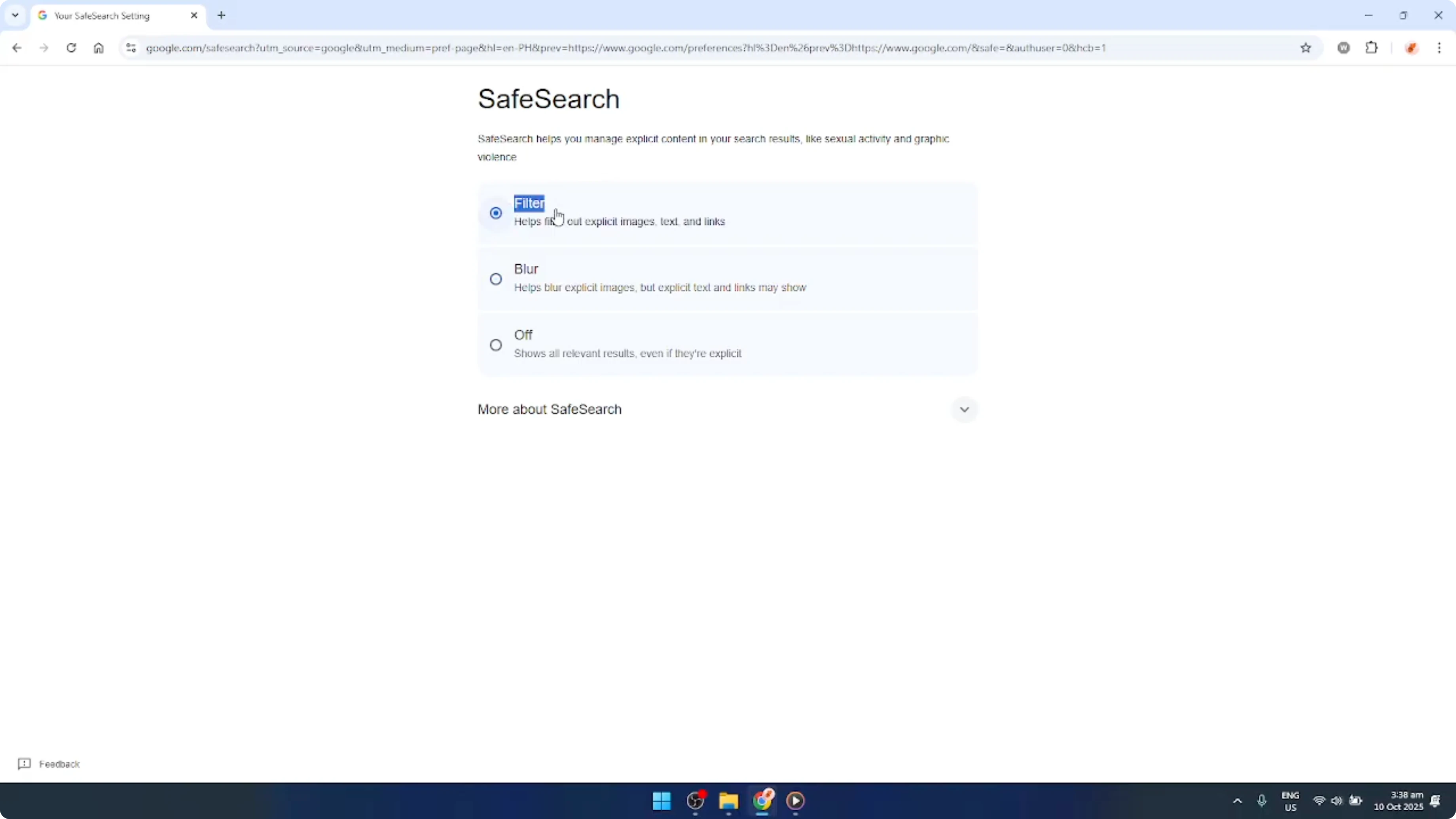 Screenshot from How To Turn On Search Filter In Google Chrome Browser [2026 Guide] at 80s