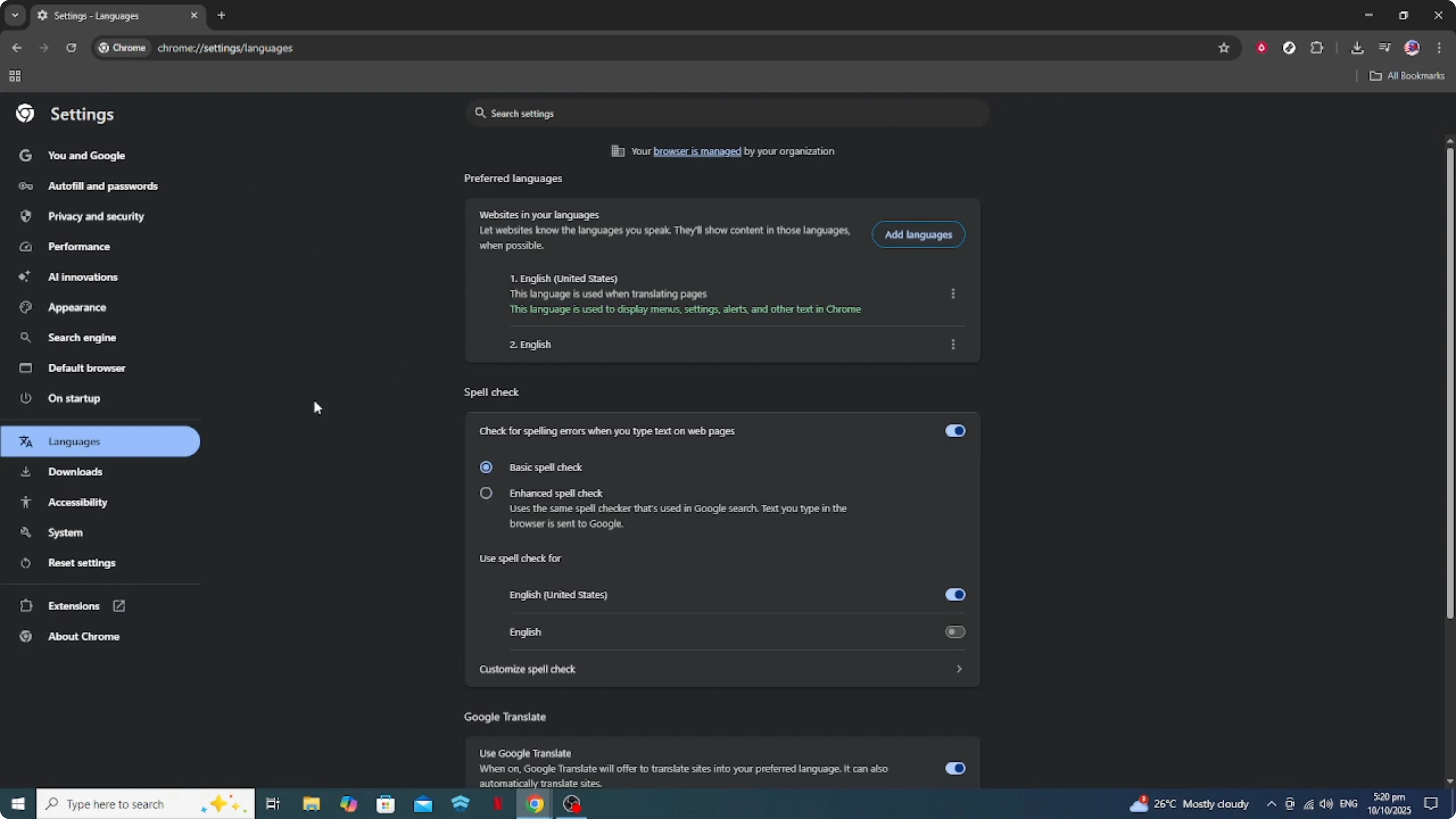 Screenshot from How To Turn On Spell Check in Google Chrome [2026 Guide] at 107s
