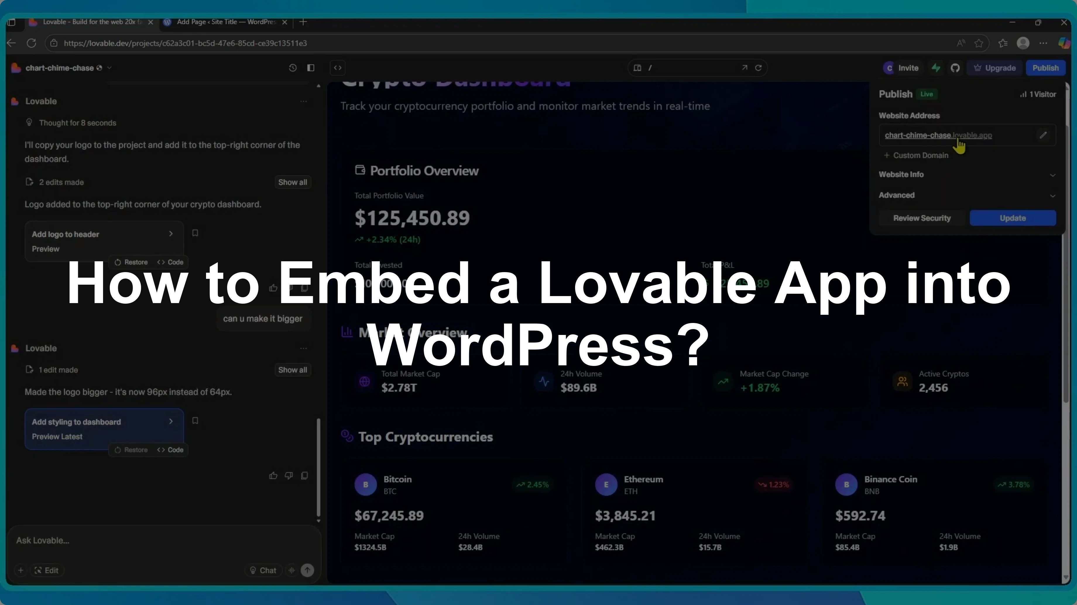 How to Embed a Lovable App into WordPress?