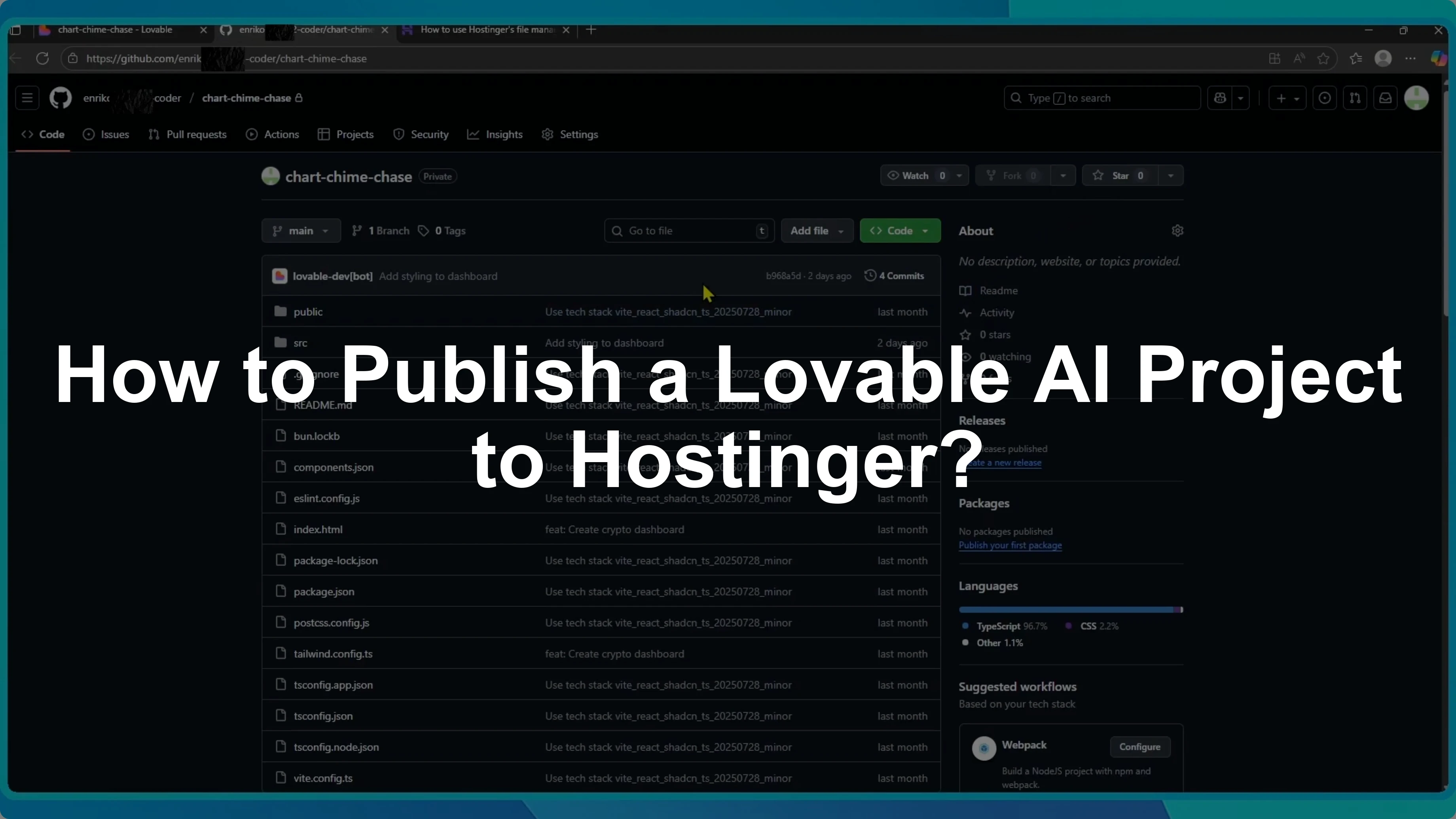 How to Publish a Lovable AI Project to Hostinger?