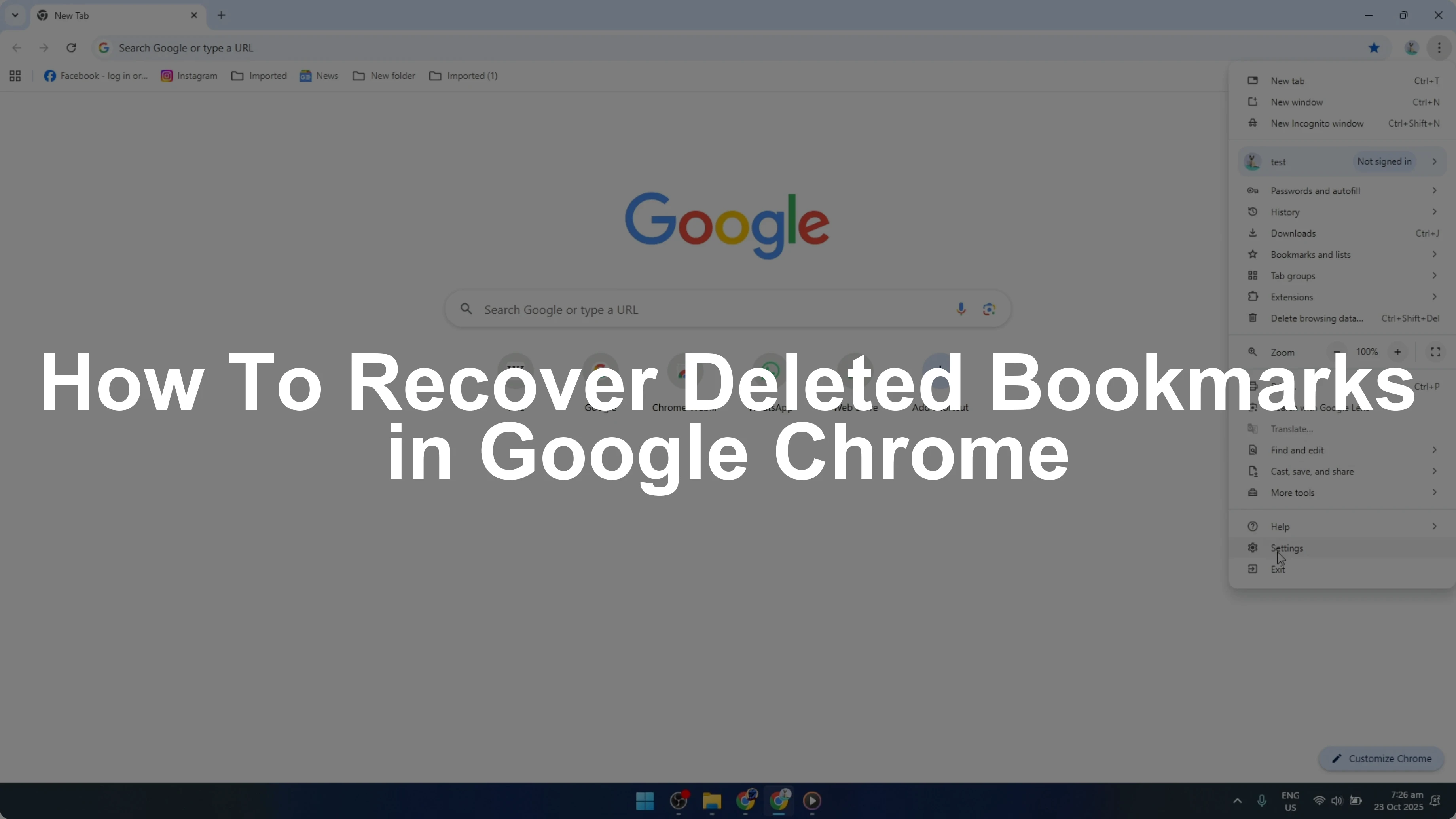 How To Recover Deleted Bookmarks in Google Chrome [2026 Guide]