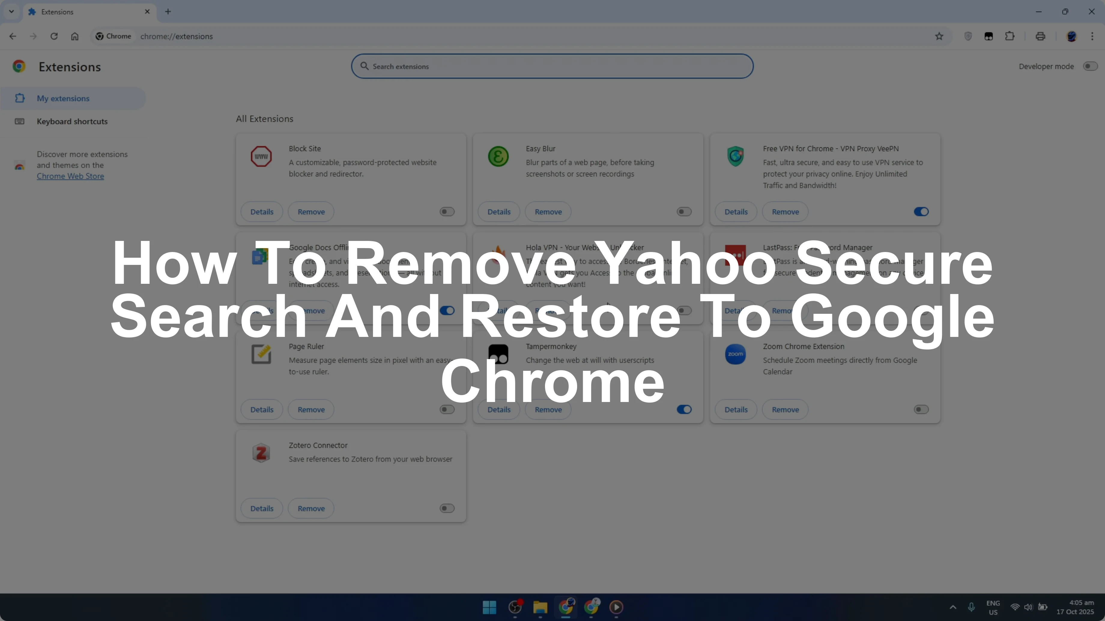 How To Remove Yahoo Secure Search And Restore To Google Chrome [2026 Guide]