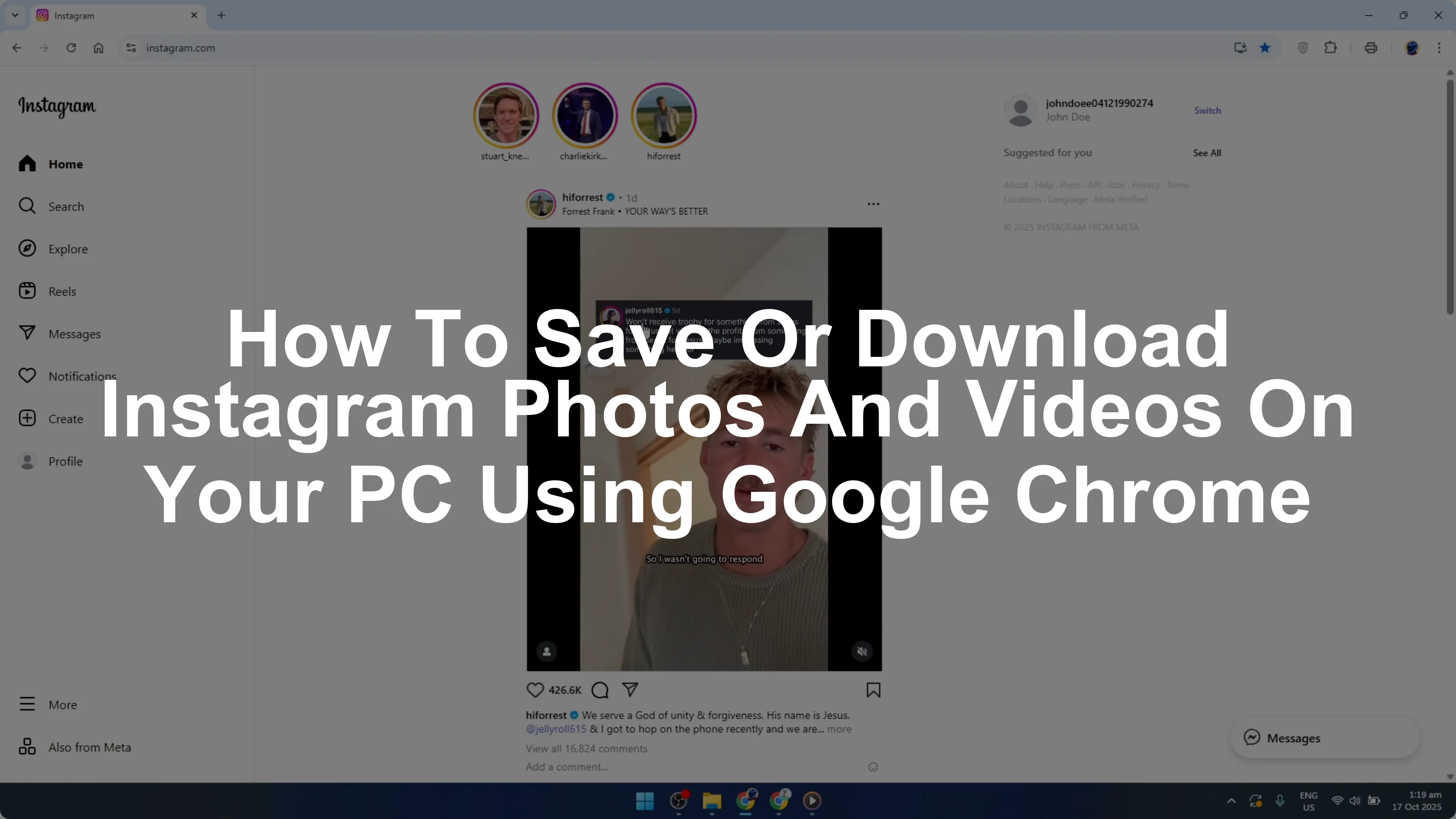 How To Save Or Download Instagram Photos And Videos On Your PC Using Google Chrome [2026 Guide]