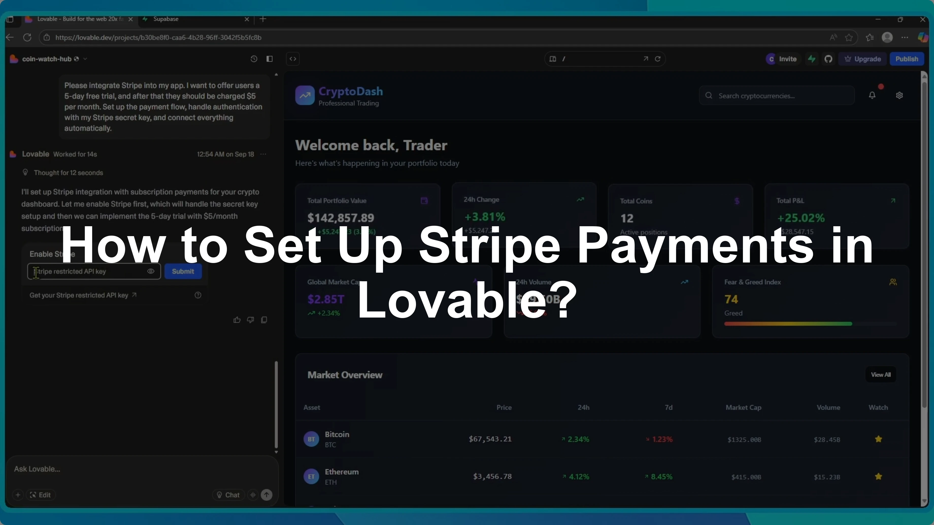 How to Set Up Stripe Payments in Lovable?
